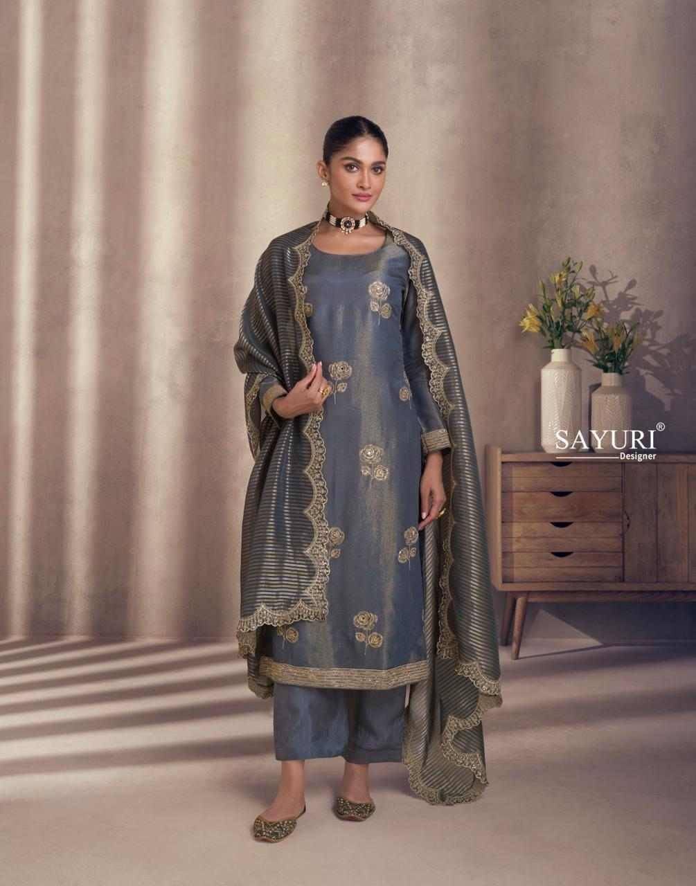 Naaz By Sayuri 5639 To 5642 Series Designer Festive Suits Beautiful Fancy Colorful Stylish Party Wear & Occasional Wear Simar Silk Dresses At Wholesale Price