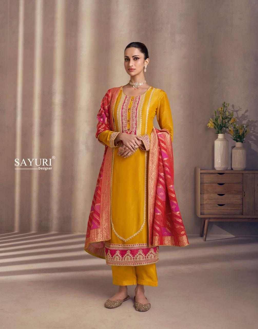 Naaz By Sayuri 5639 To 5642 Series Designer Festive Suits Beautiful Fancy Colorful Stylish Party Wear & Occasional Wear Simar Silk Dresses At Wholesale Price