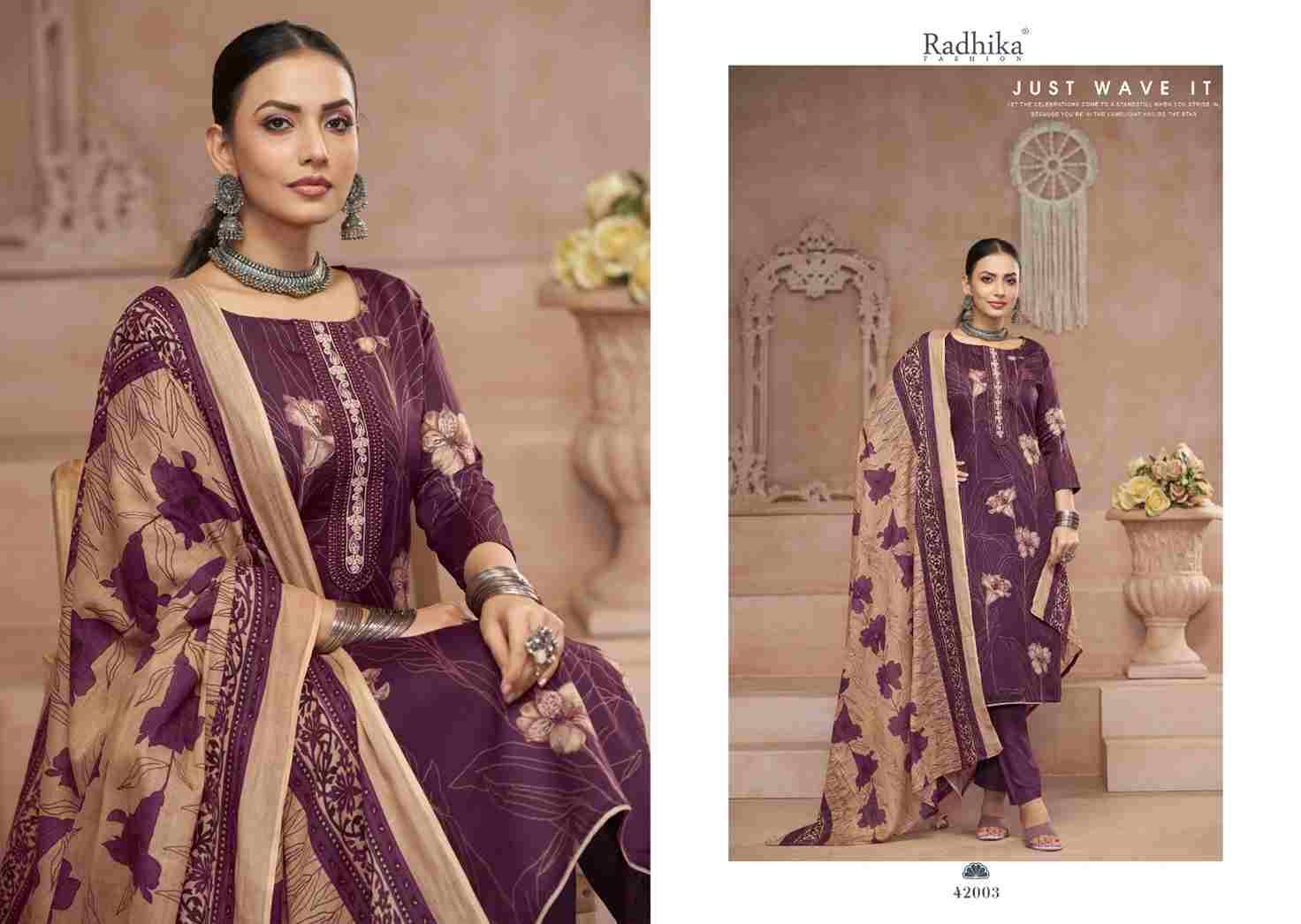 Julie By Azara 42001 To 42004 Series Beautiful Festive Suits Stylish Fancy Colorful Casual Wear & Ethnic Wear Pure Jam Cotton Dresses At Wholesale Price