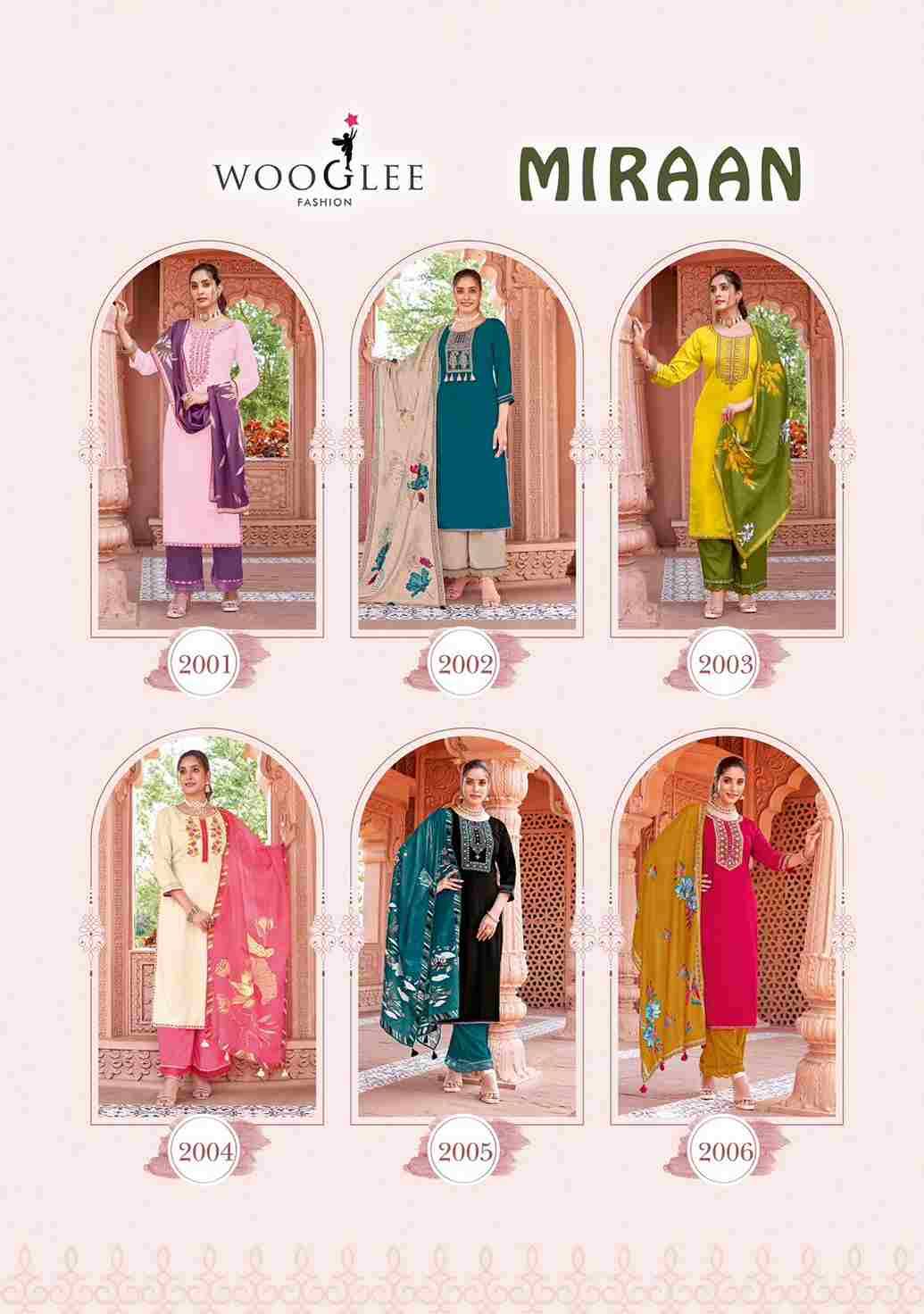 Miraan By Wooglee 2001 To 2006 Series Beautiful Stylish Festive Suits Fancy Colorful Casual Wear & Ethnic Wear & Ready To Wear Heavy Rayon Dresses At Wholesale Price