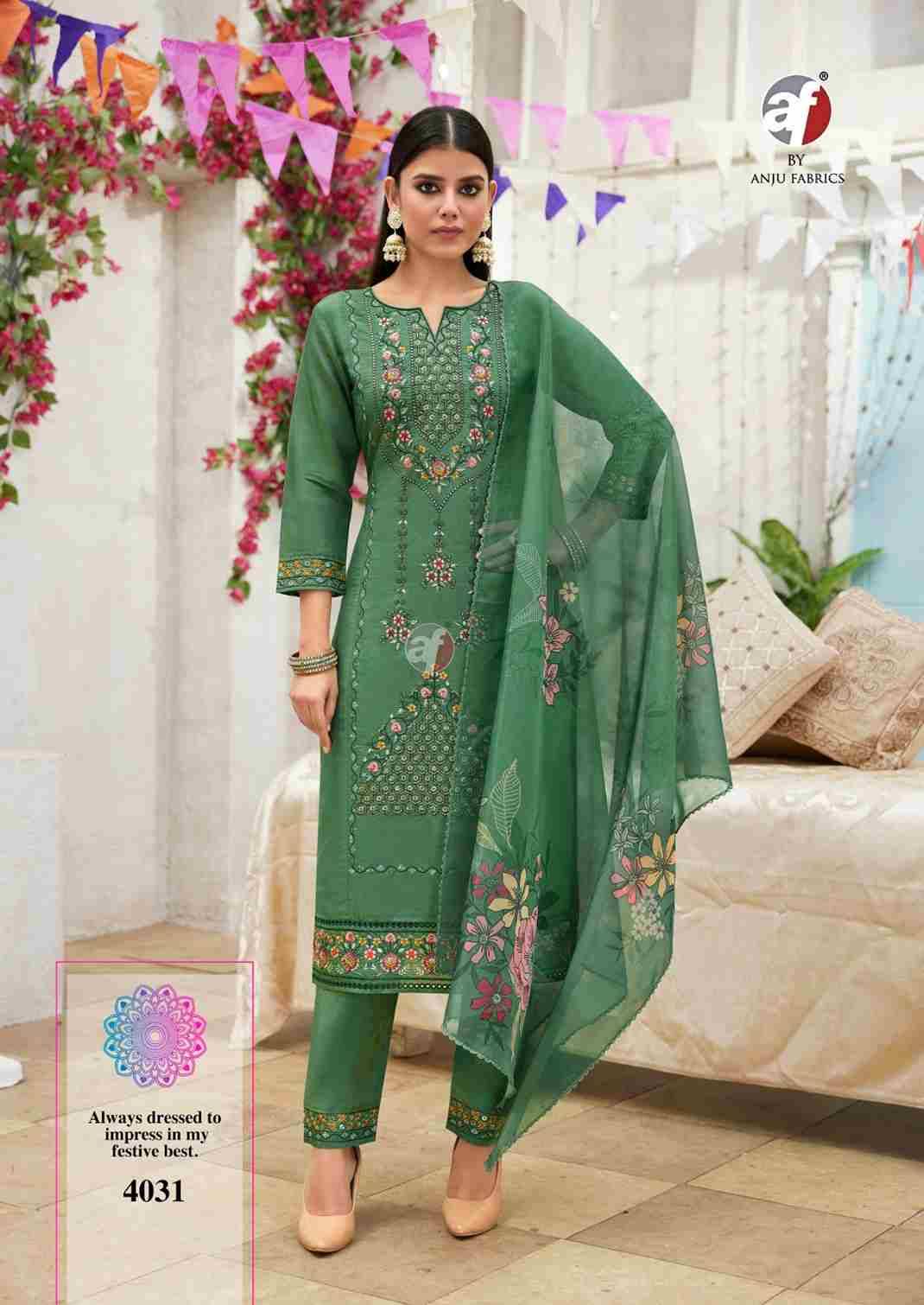 Sayara Vol-2 By Anju Fabrics 4031 To 4035 Series Beautiful Festive Suits Colorful Stylish Fancy Casual Wear & Ethnic Wear Simmer Dresses At Wholesale Price