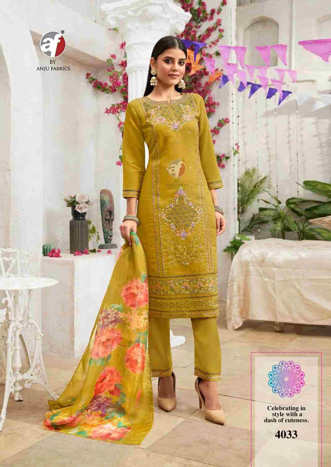 Sayara Vol-2 By Anju Fabrics 4031 To 4035 Series Beautiful Festive Suits Colorful Stylish Fancy Casual Wear & Ethnic Wear Simmer Dresses At Wholesale Price