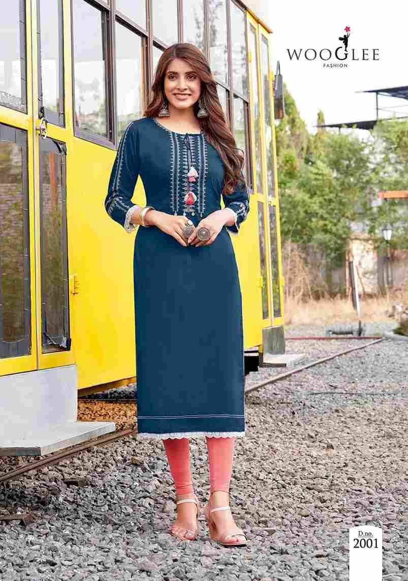 Ananya By Wooglee 2001 To 2004 Series Designer Stylish Fancy Colorful Beautiful Party Wear & Ethnic Wear Collection Heavy Rayon Print Kurtis At Wholesale Price