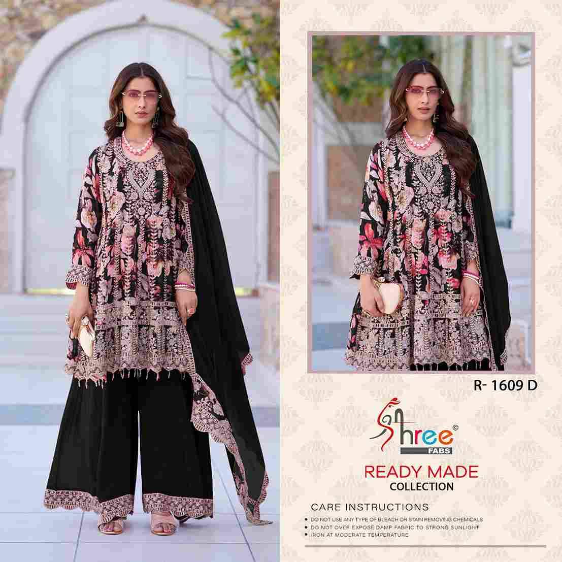 Shree Fabs Hit Design R-1609 Colours By Shree Fabs R-1609-A To R-1609-D Series Beautiful Pakistani Suits Stylish Fancy Colorful Party Wear & Occasional Wear Chinnon Embroidered Dresses At Wholesale Price