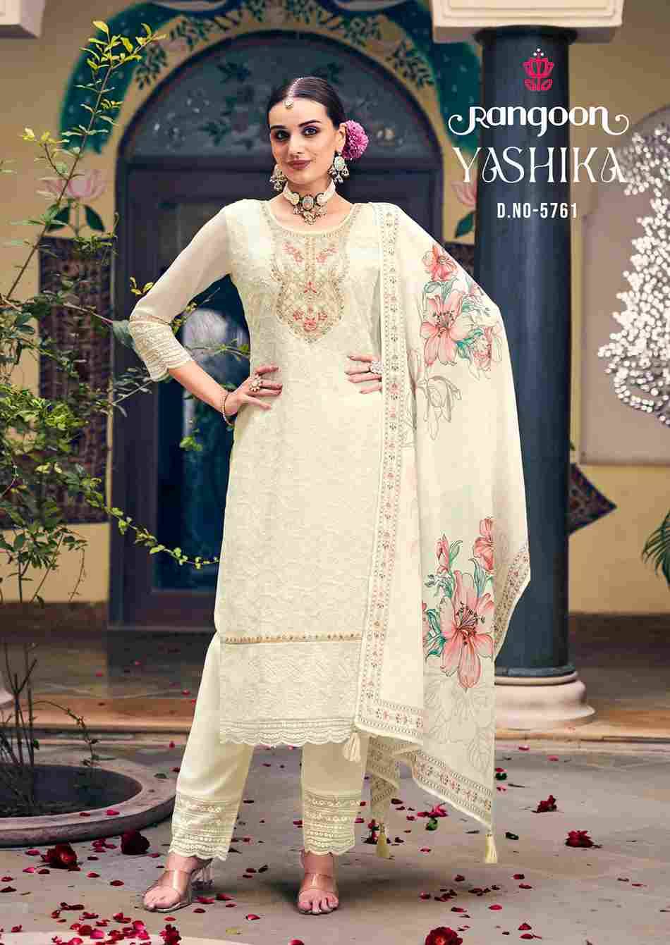 Yashika By Rangoon 5761 To 5764 Series Beautiful Stylish Festive Suits Fancy Colorful Casual Wear & Ethnic Wear & Ready To Wear Georgette Dresses At Wholesale Price