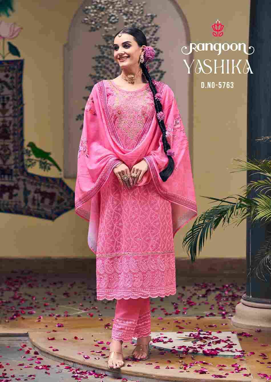 Yashika By Rangoon 5761 To 5764 Series Beautiful Stylish Festive Suits Fancy Colorful Casual Wear & Ethnic Wear & Ready To Wear Georgette Dresses At Wholesale Price