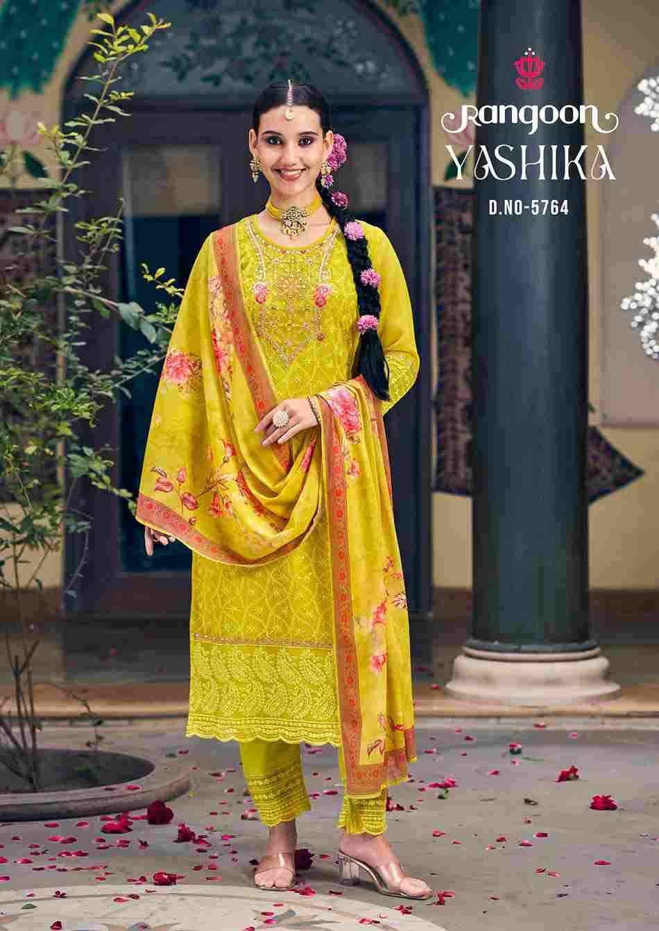 Yashika By Rangoon 5761 To 5764 Series Beautiful Stylish Festive Suits Fancy Colorful Casual Wear & Ethnic Wear & Ready To Wear Georgette Dresses At Wholesale Price