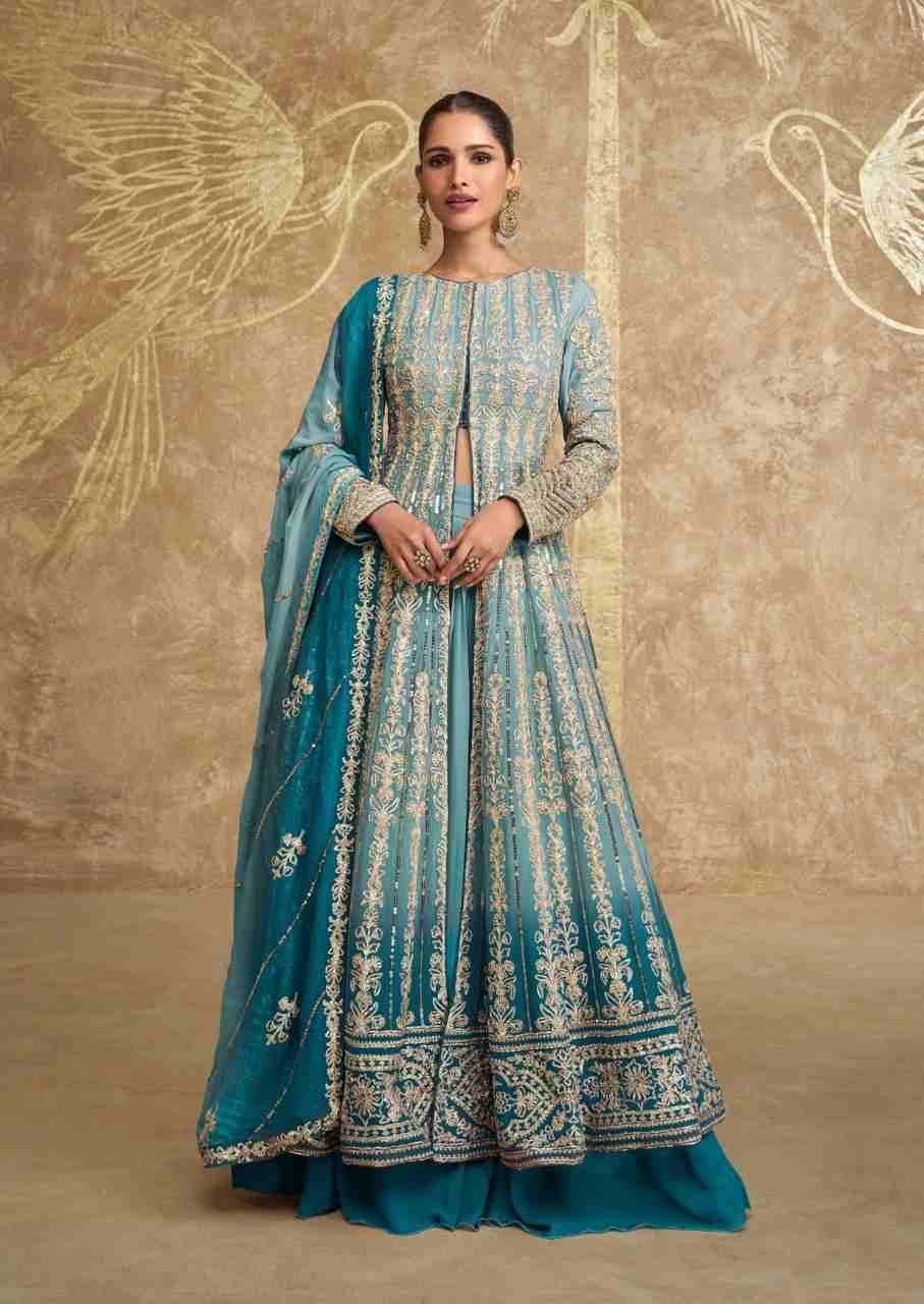 Sawaria Gold By Sayuri 5609-A To 5609-D Series Beautiful Stylish Fancy Colorful Casual Wear & Ethnic Wear Georgette Gowns With Dupatta At Wholesale Price