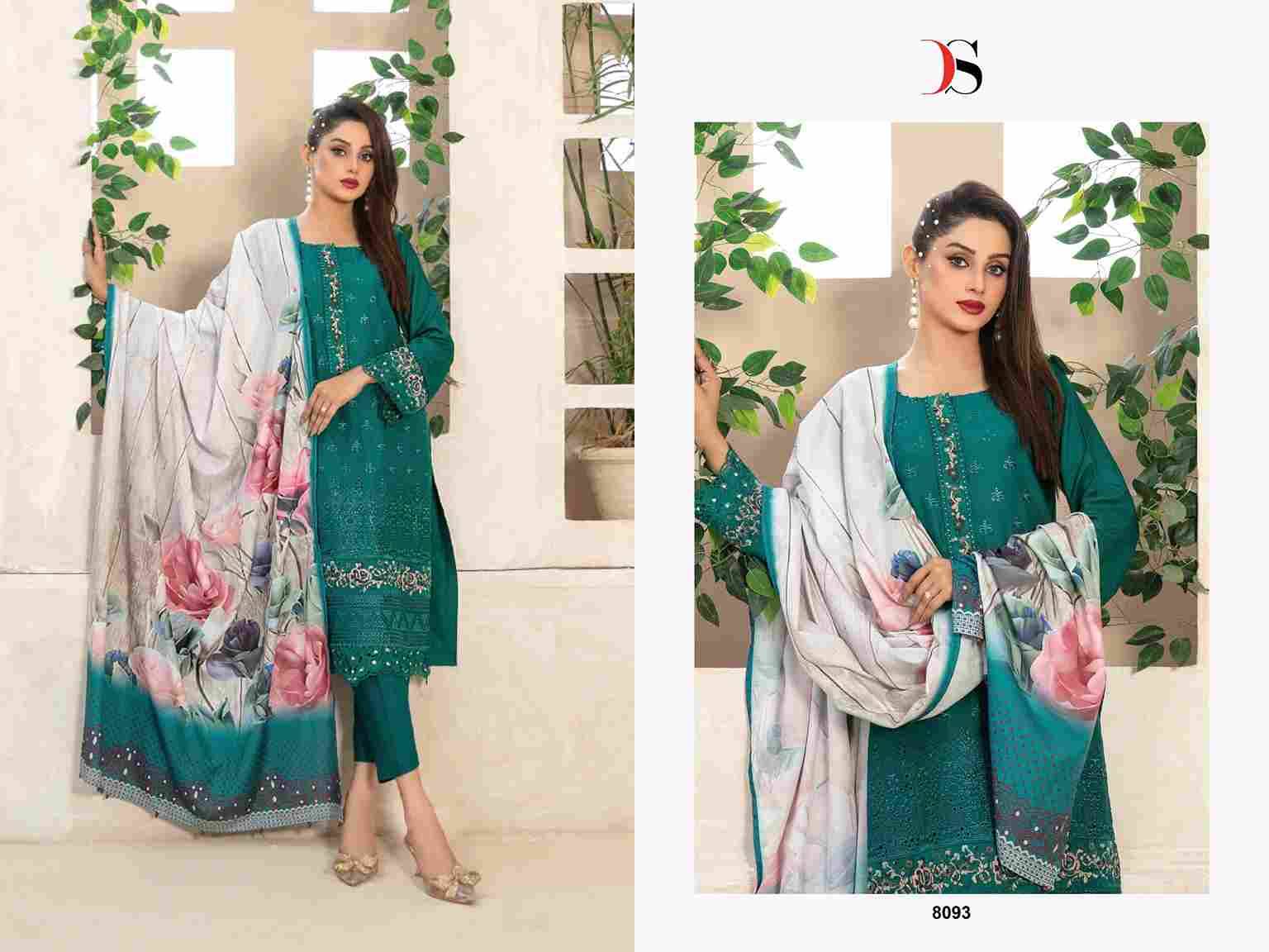 Rangrasiya Lawn-25 Vol-2 By Deepsy Suits 8091 To 8096 Series Pakistani Stylish Beautiful Colourful Printed & Embroidered Party Wear & Occasional Wear Pure Cotton Dresses At Wholesale Price