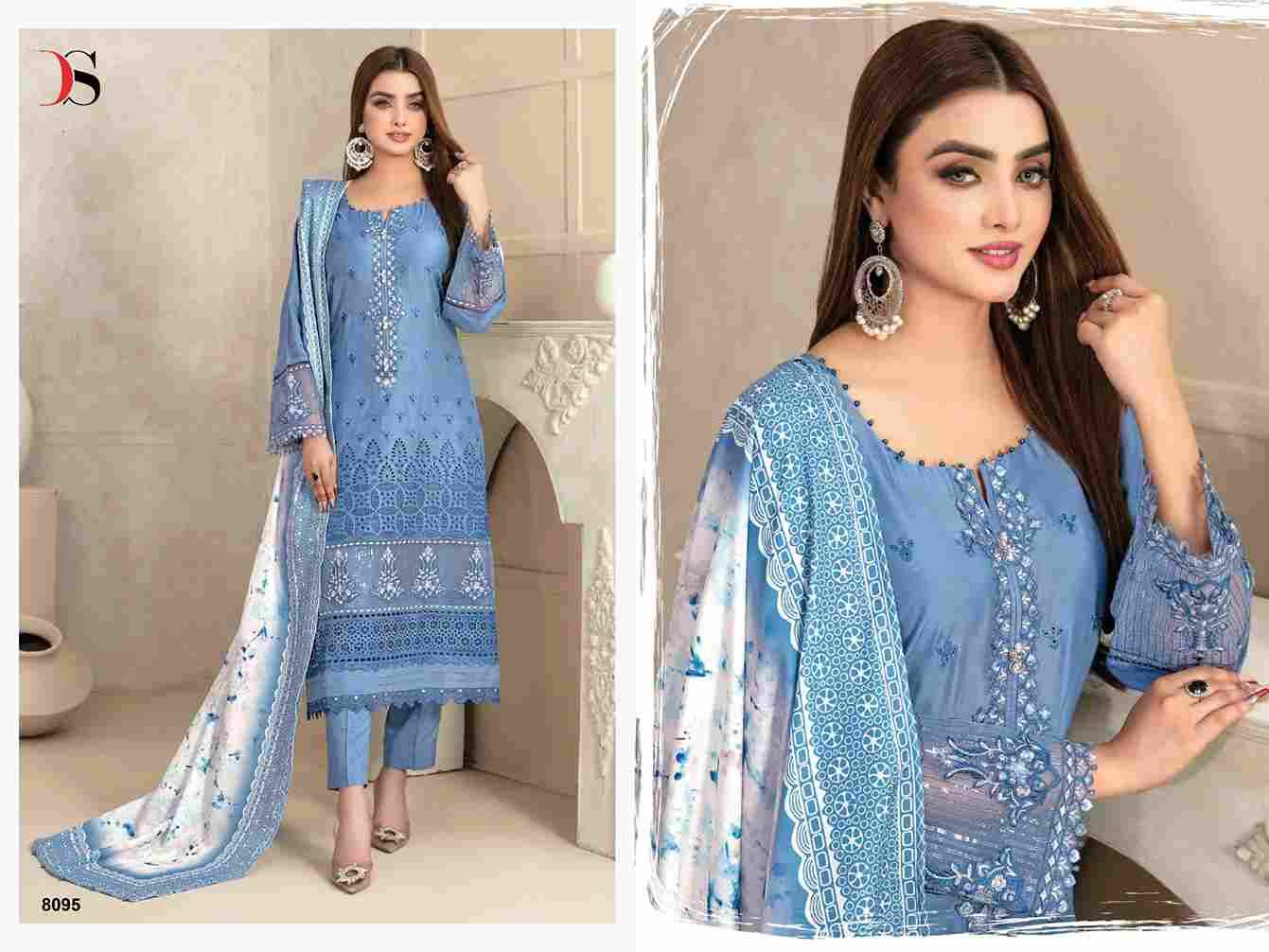 Rangrasiya Lawn-25 Vol-2 By Deepsy Suits 8091 To 8096 Series Pakistani Stylish Beautiful Colourful Printed & Embroidered Party Wear & Occasional Wear Pure Cotton Dresses At Wholesale Price