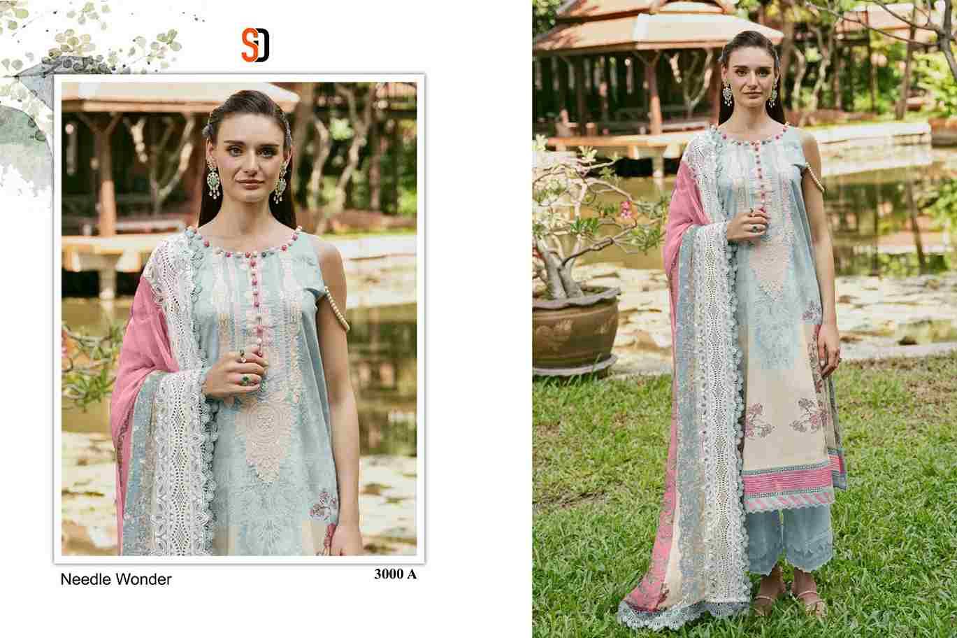 Needle Wonder Vol-2 By Shraddha Designer 3000-A To 3000-D Series Beautiful Pakistani Suits Colorful Stylish Fancy Casual Wear & Ethnic Wear Pure Cotton Embroidered Dresses At Wholesale Price