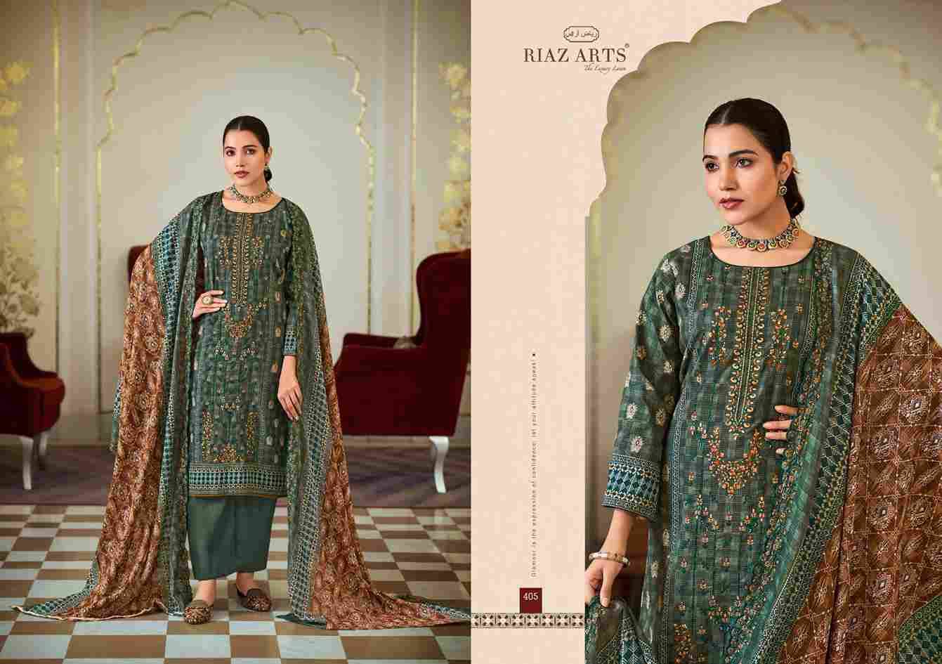 Bin Saeed Vol-4 By Riaz Arts 401 To 408 Series Beautiful Festive Suits Stylish Fancy Colorful Casual Wear & Ethnic Wear Pure Cotton Print Dresses At Wholesale Price