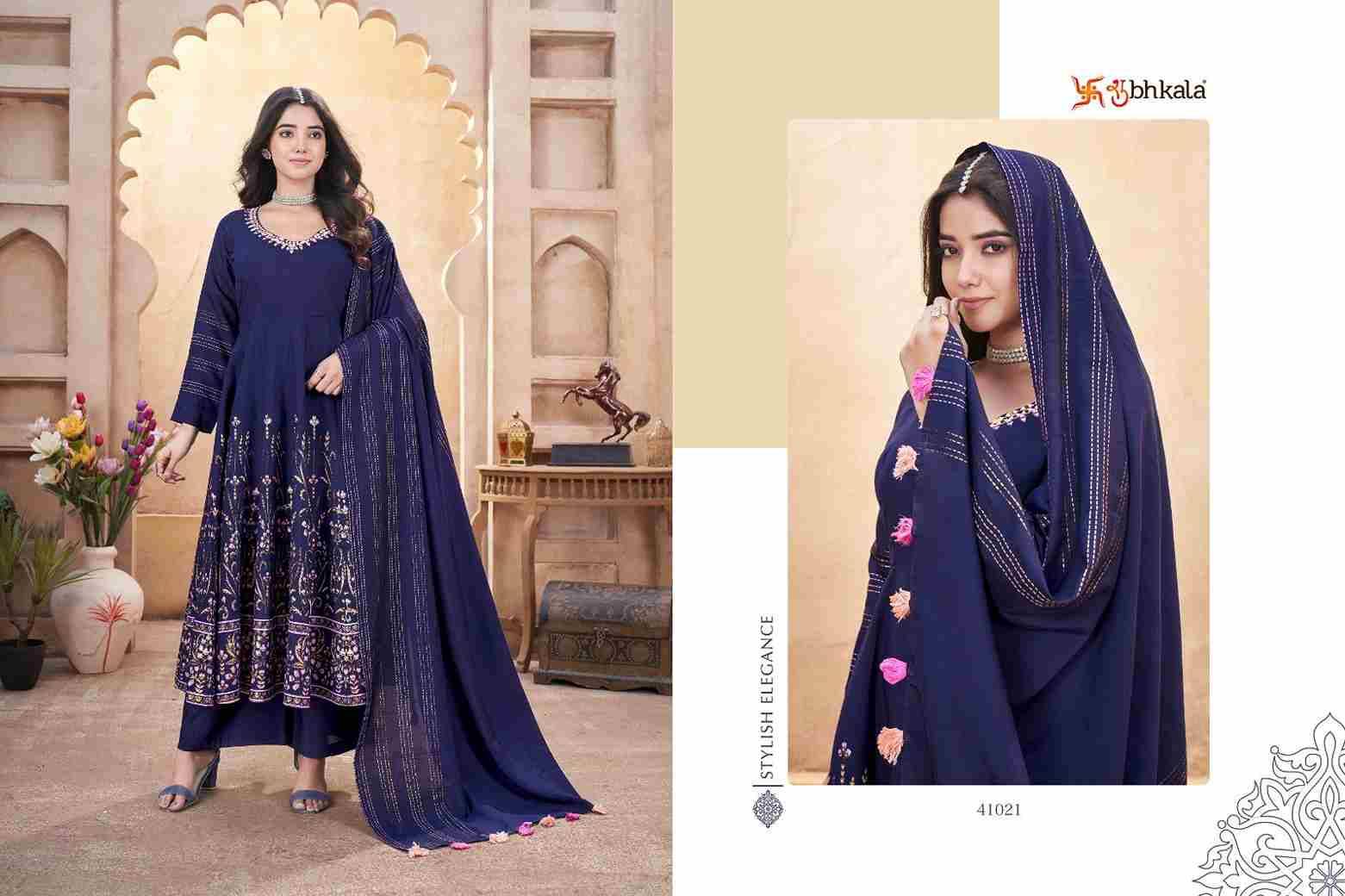 Royal Look By Shubhkala 41021 To 41024 Series Beautiful Festive Suits Stylish Fancy Colorful Casual Wear & Ethnic Wear Roman Silk Dresses At Wholesale Price