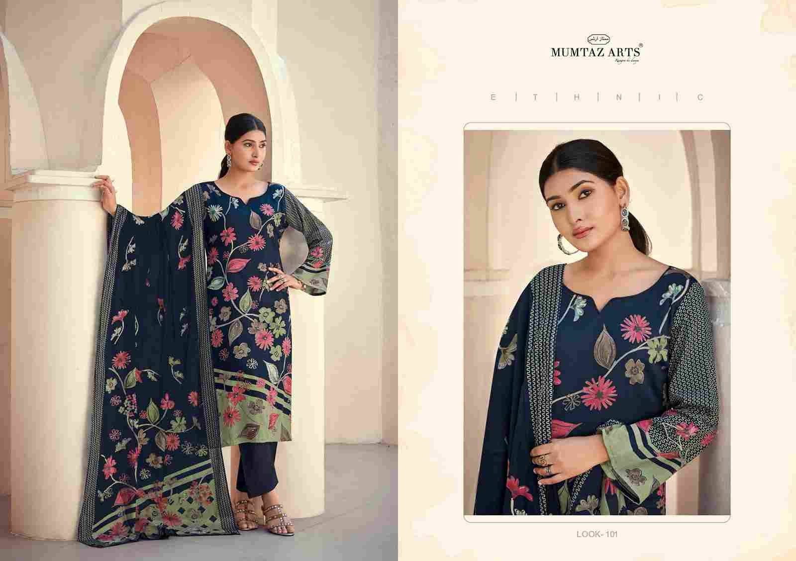 Sakshi By Mumtaz Arts 101 To 104 Series Beautiful Festive Suits Colorful Stylish Fancy Casual Wear & Ethnic Wear Pure Jam Satin Print With Work Dresses At Wholesale Price