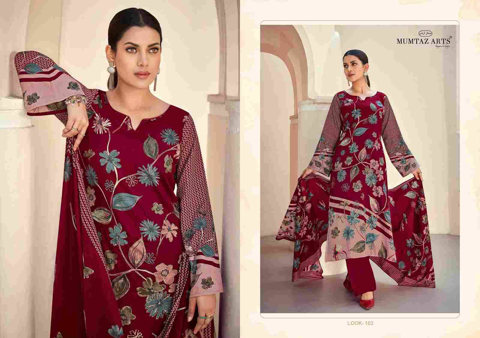 Sakshi By Mumtaz Arts 101 To 104 Series Beautiful Festive Suits Colorful Stylish Fancy Casual Wear & Ethnic Wear Pure Jam Satin Print With Work Dresses At Wholesale Price