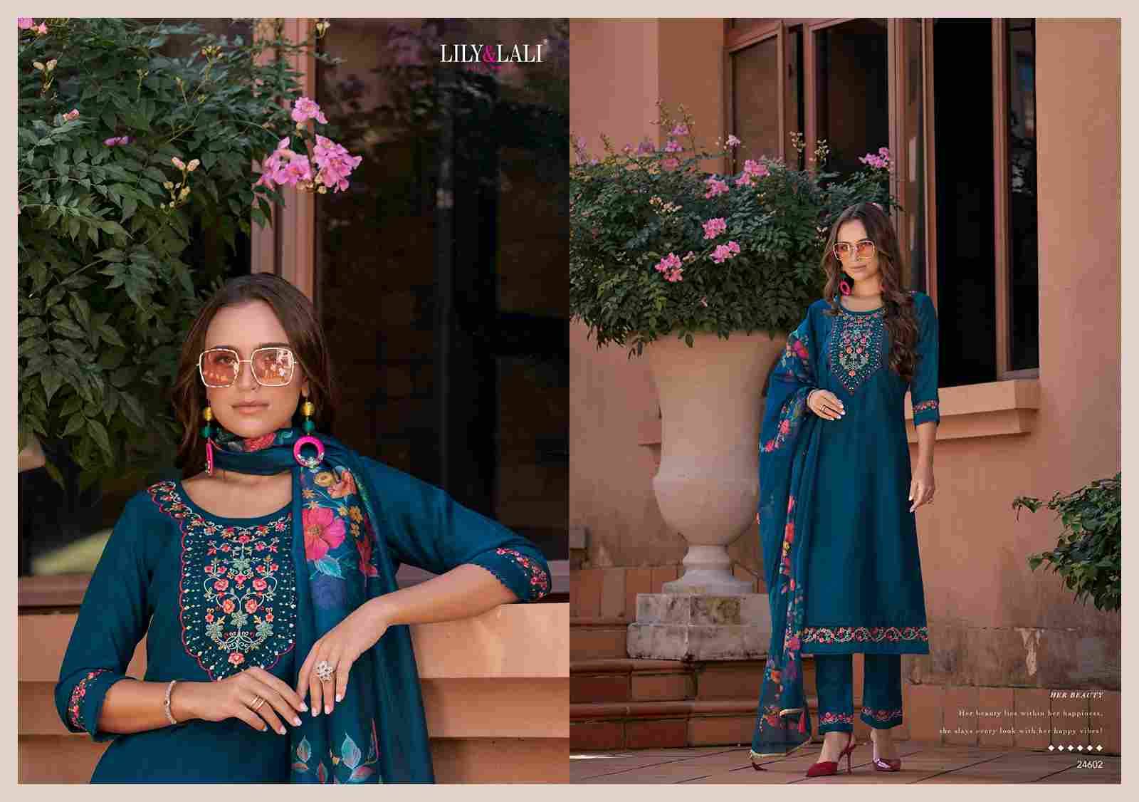 Srivalli Vol-2 By Lily And Lali 24601 To 24606 Series Beautiful Festive Suits Colorful Stylish Fancy Casual Wear & Ethnic Wear Viscose Silk Dresses At Wholesale Price