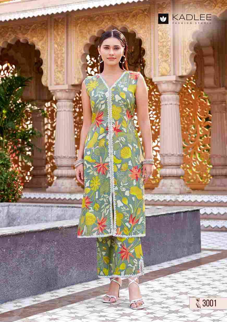 Saavi By Kadlee 3001 To 3006 Series Designer Stylish Fancy Colorful Beautiful Party Wear & Ethnic Wear Collection Rayon Print Kurtis With Bottom At Wholesale Price