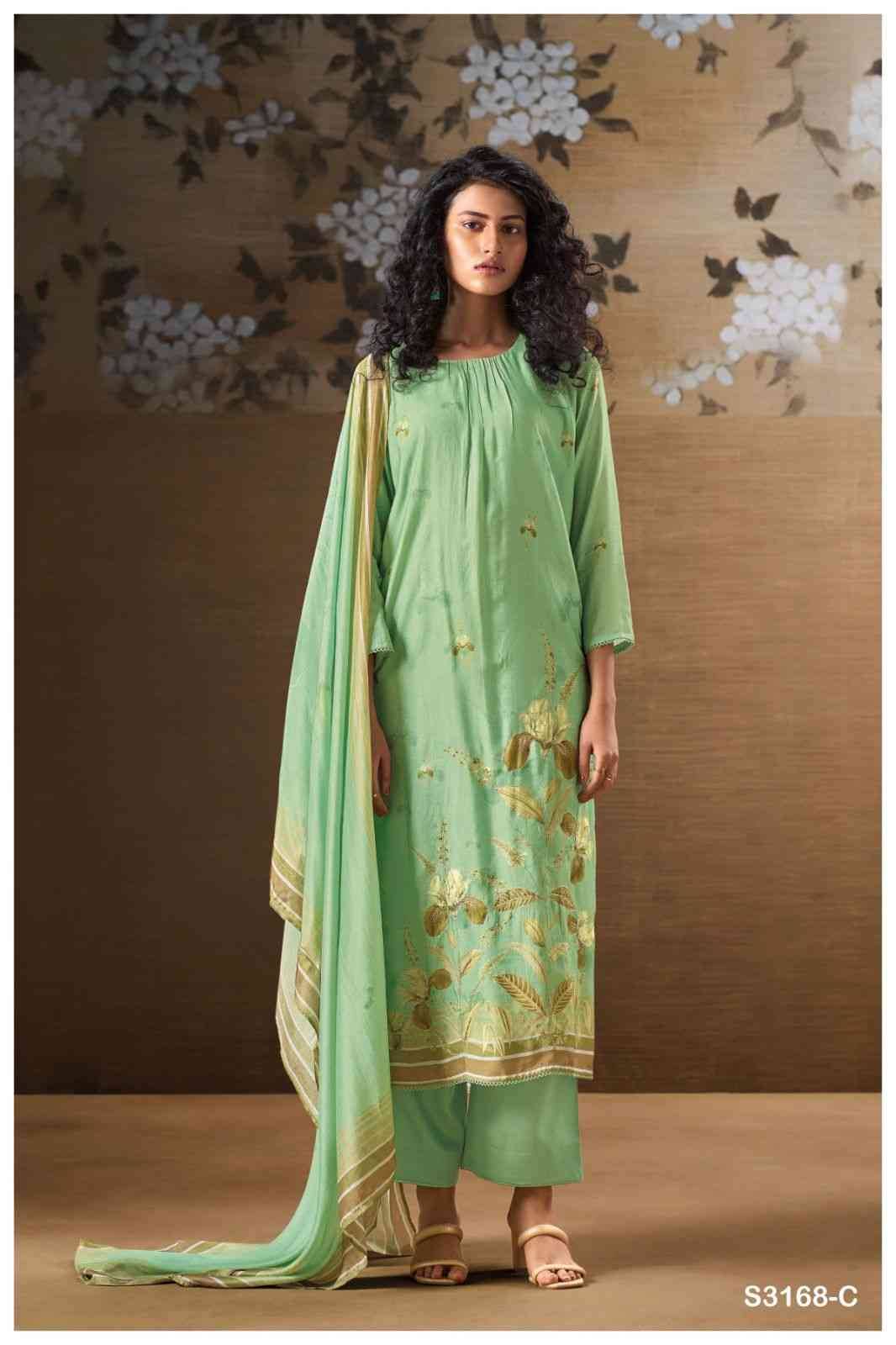 Jaera-3168 By Ganga Fashion 3168-A To 3168-D Series Beautiful Festive Suits Colorful Stylish Fancy Casual Wear & Ethnic Wear Bemberg Silk Dresses At Wholesale Price