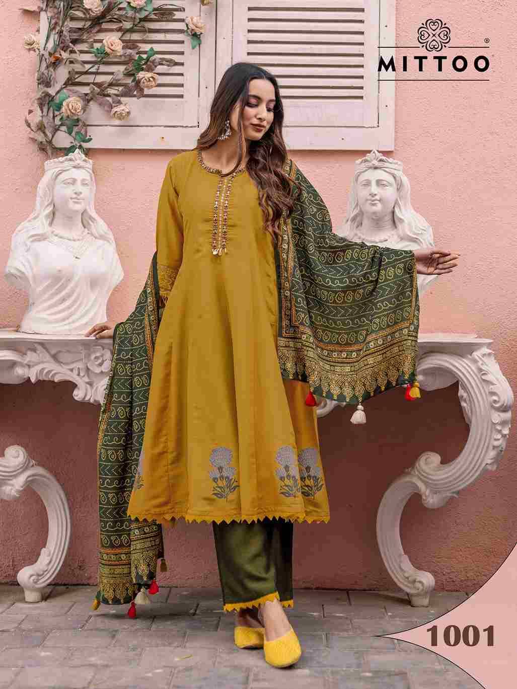 Baarati By Mittoo 1001 To 1004 Series Beautiful Festive Suits Colorful Stylish Fancy Casual Wear & Ethnic Wear Heavy Vichitra Dresses At Wholesale Price