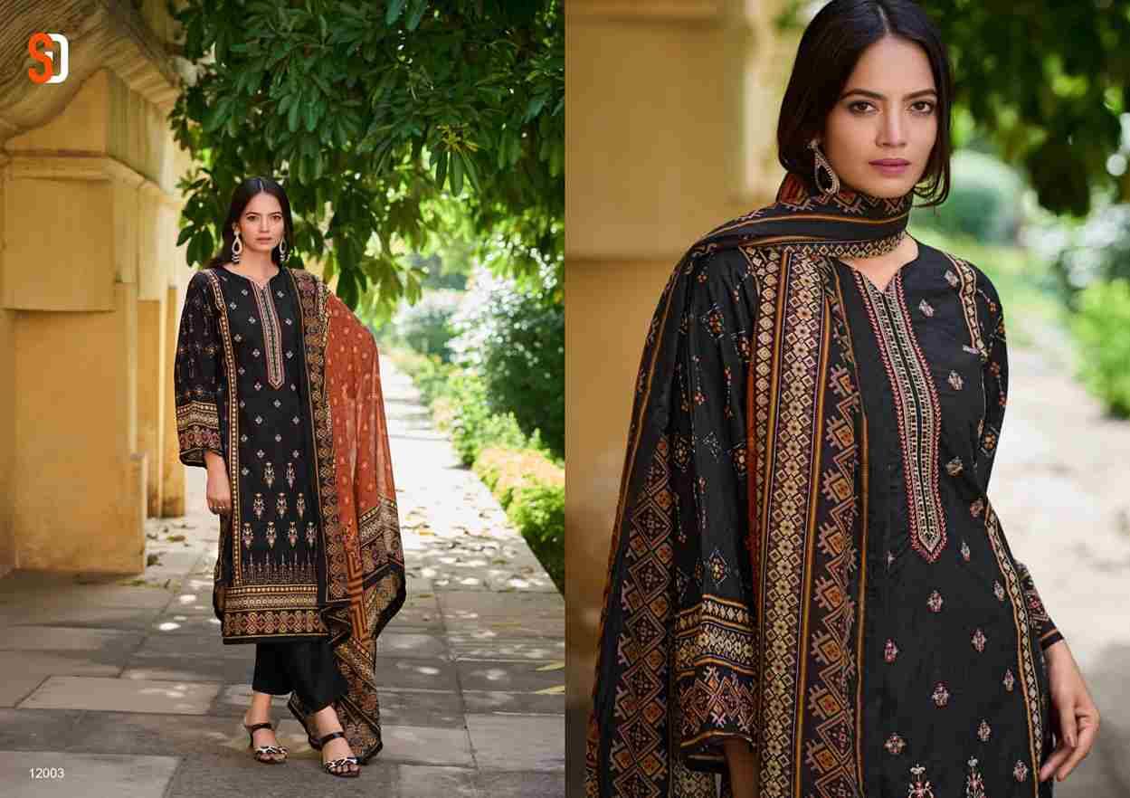 Bin Saeed Lawn Collection Vol-12 By Shraddha Designer 12001 To 12004 Series Designer Pakistani Suits Beautiful Fancy Stylish Colorful Party Wear & Occasional Wear Pure Cotton Print With Embroidery Dresses At Wholesale Price