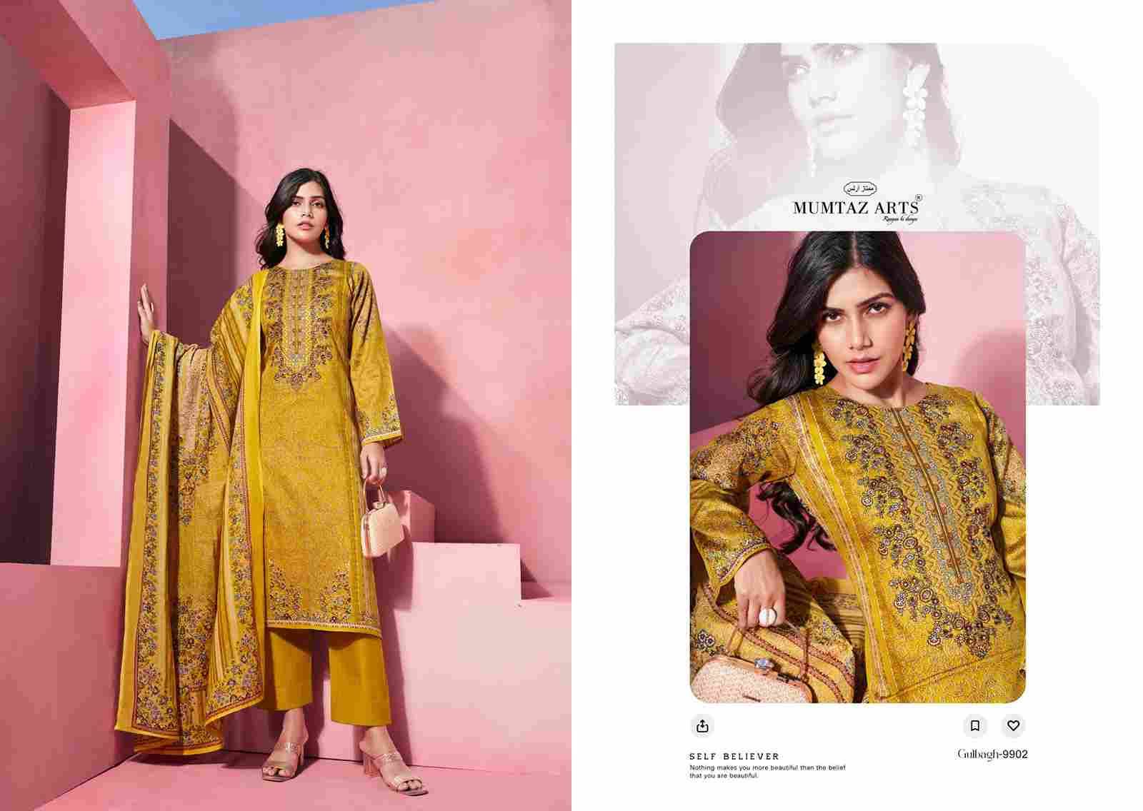 Gulbagh By Mumtaz Arts 9901 To 9906 Series Beautiful Festive Suits Colorful Stylish Fancy Casual Wear & Ethnic Wear Pure Jam Satin Print With Work Dresses At Wholesale Price