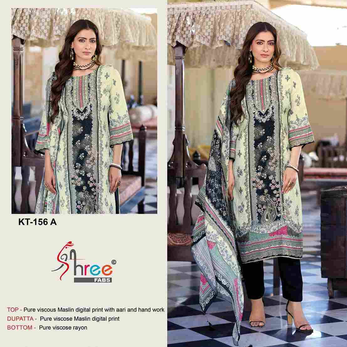 Shree Fabs Hit Design KT-156 Colours By Shree Fabs KT-156-A To KT-156-D Series Designer Pakistani Suits Beautiful Fancy Stylish Colorful Party Wear & Occasional Wear Pure Viscose Muslin Embroidery Dresses At Wholesale Price