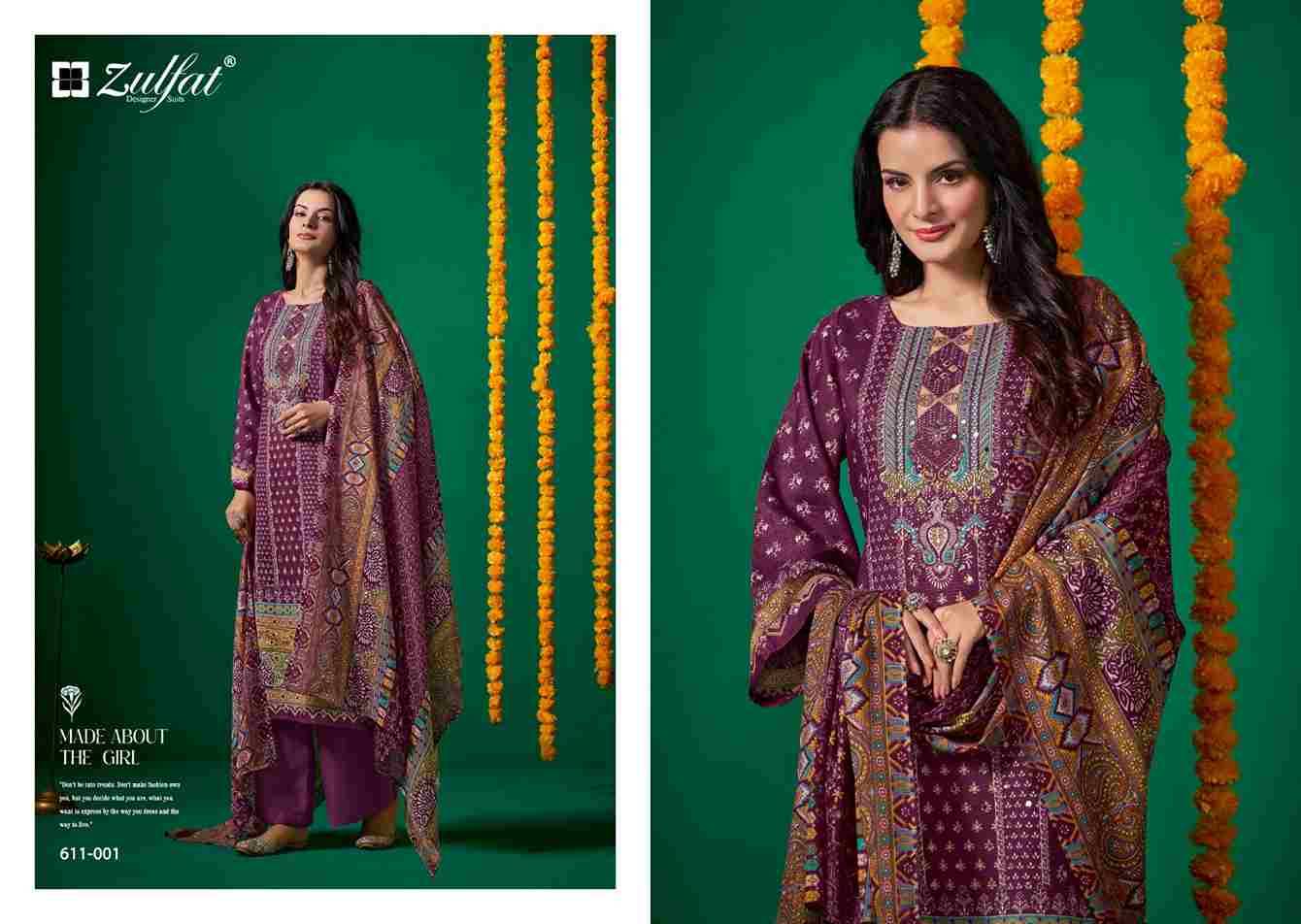Tisha Vol-2 By Zulfat 611-001 To 611-006 Series Beautiful Festive Suits Stylish Fancy Colorful Casual Wear & Ethnic Wear Pure Viscose Rayon Print Dresses At Wholesale Price