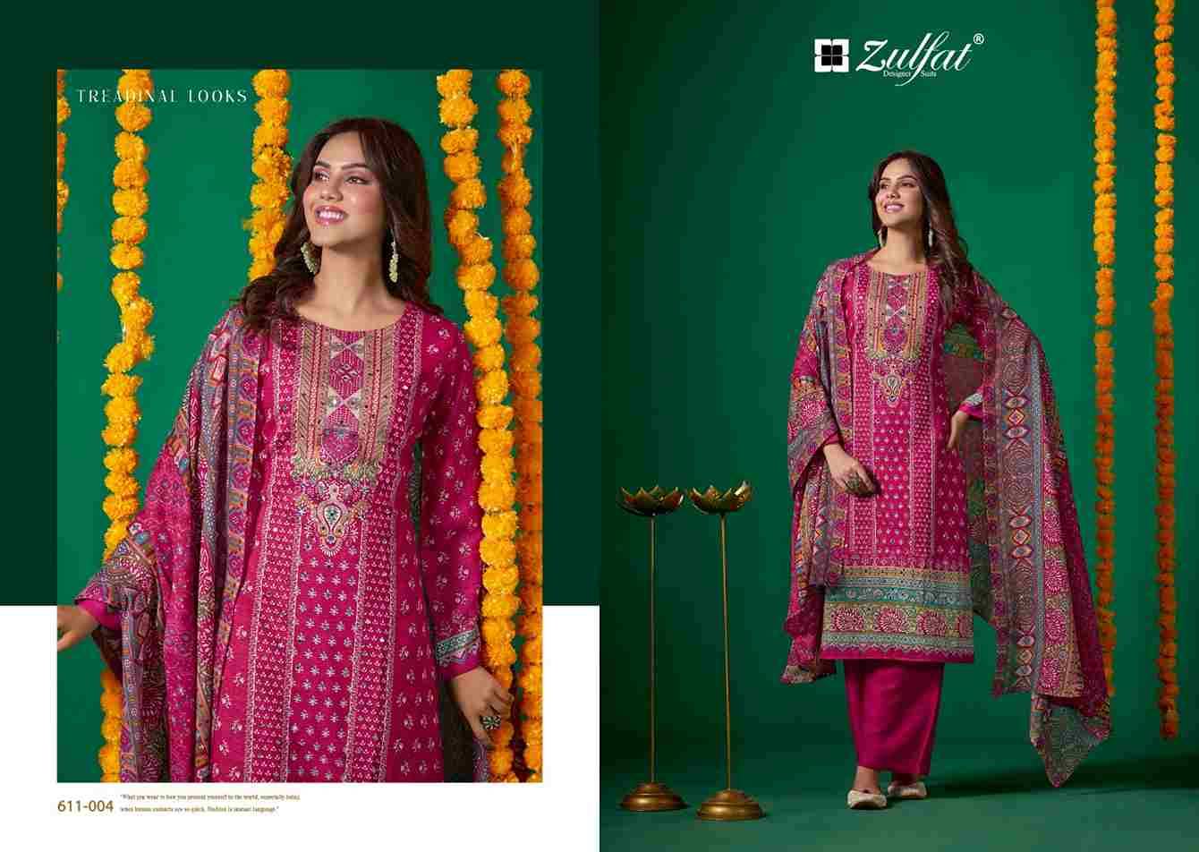 Tisha Vol-2 By Zulfat 611-001 To 611-006 Series Beautiful Festive Suits Stylish Fancy Colorful Casual Wear & Ethnic Wear Pure Viscose Rayon Print Dresses At Wholesale Price