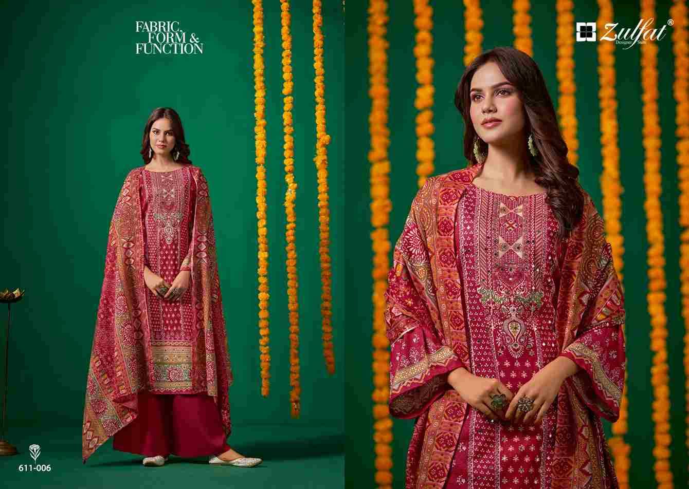 Tisha Vol-2 By Zulfat 611-001 To 611-006 Series Beautiful Festive Suits Stylish Fancy Colorful Casual Wear & Ethnic Wear Pure Viscose Rayon Print Dresses At Wholesale Price
