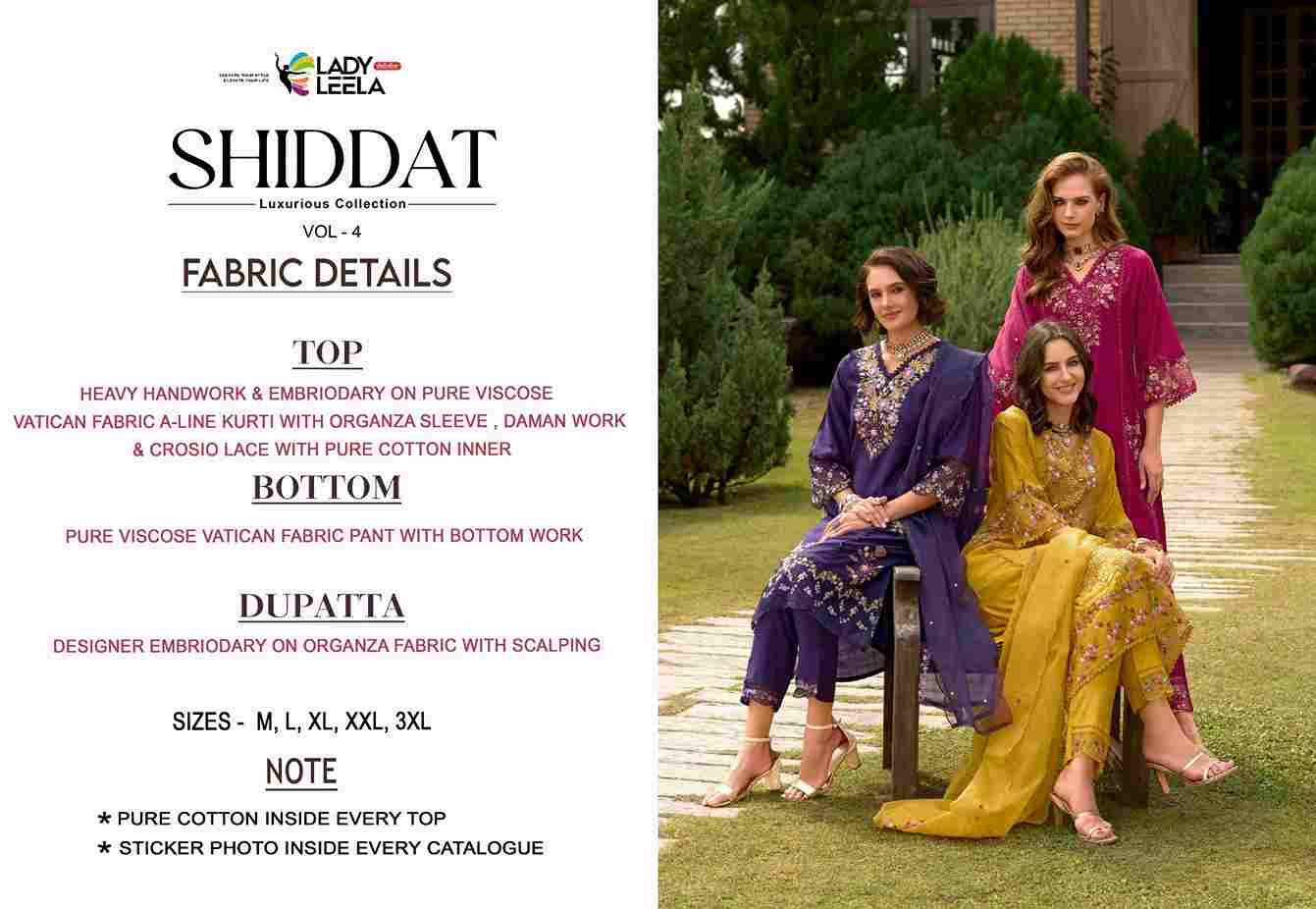 Shiddat Vol-4 By Lady Leela 31011 To 31016 Series Designer Festive Suits Beautiful Fancy Stylish Colorful Party Wear & Occasional Wear Pure Viscose Embroidered Dresses At Wholesale Price