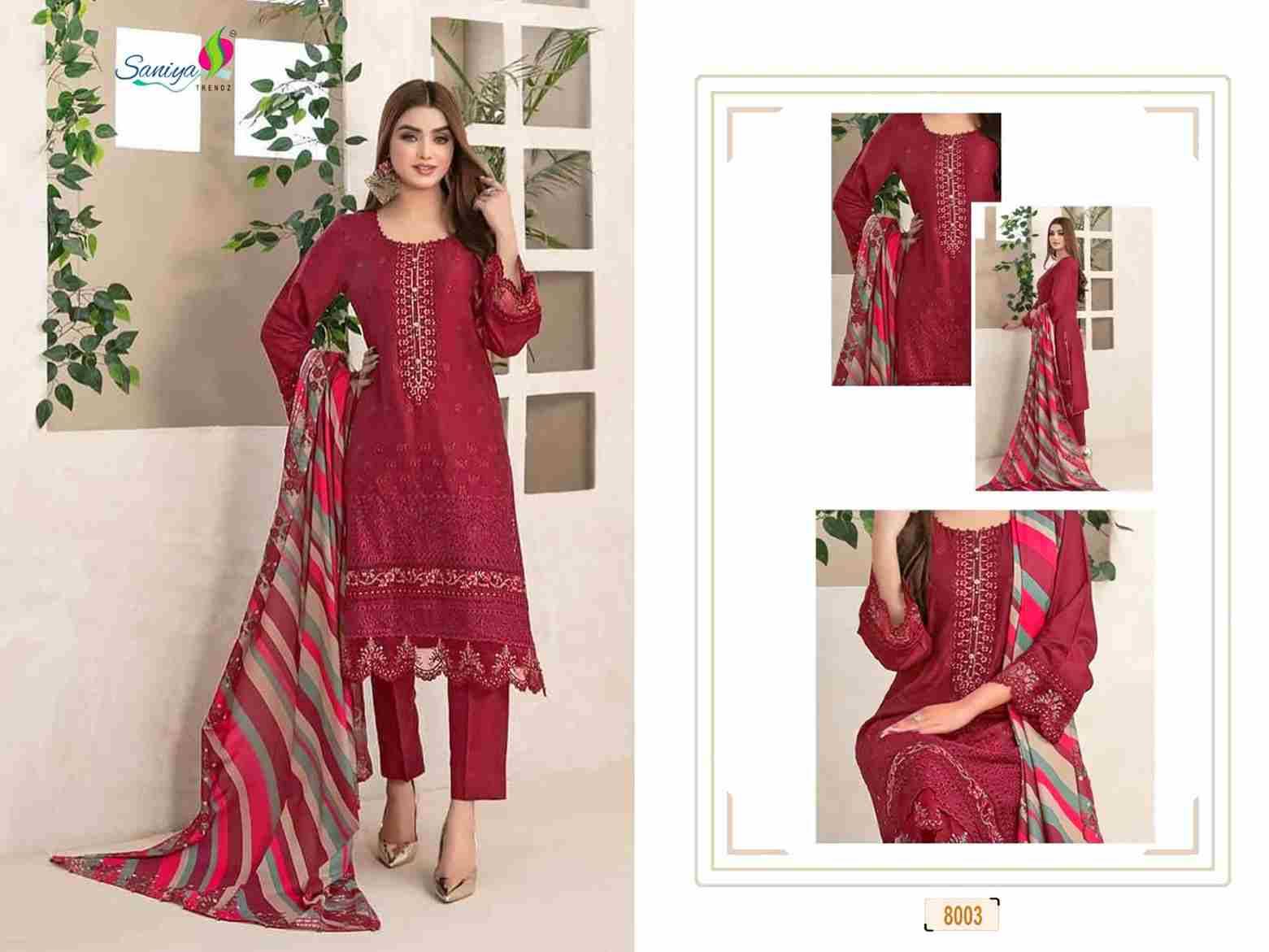 Rang Rasiya Vol-8 Nx By Saniya Trendz Beautiful Pakistani Suits Colorful Stylish Fancy Casual Wear & Ethnic Wear Cotton Embroidered Dresses At Wholesale Price