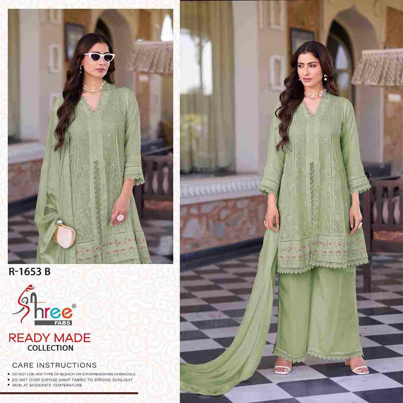 Shree Fabs Hit Design R-1653 Colours By Shree Fabs R-1653-A To R-1653-D Series Designer Pakistani Suits Collection Beautiful Stylish Fancy Colorful Party Wear & Occasional Wear Chiffon Dresses At Wholesale Price