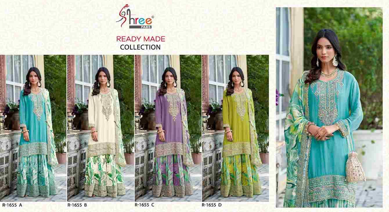 Shree Fabs Hit Design R-1655 Colours By Shree Fabs R-1655-A To R-1655-D Series Designer Pakistani Suits Collection Beautiful Stylish Fancy Colorful Party Wear & Occasional Wear Chinnon Dresses At Wholesale Price