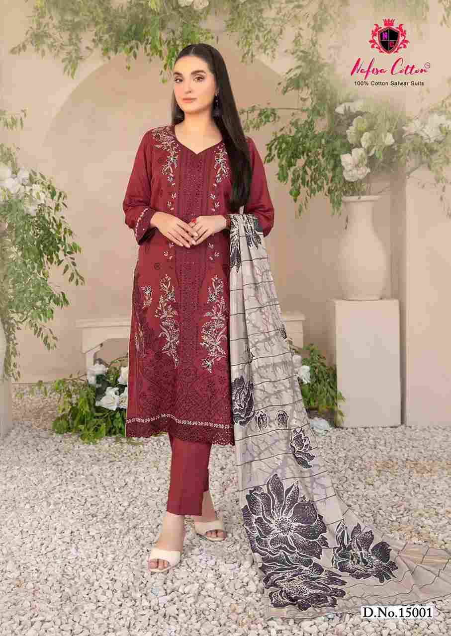 Sahil Vol-15 By Nafisa Cotton 15001 To 15006 Series Designer Festive Suits Beautiful Stylish Fancy Colorful Party Wear & Occasional Wear Pure Cotton Dresses At Wholesale Price