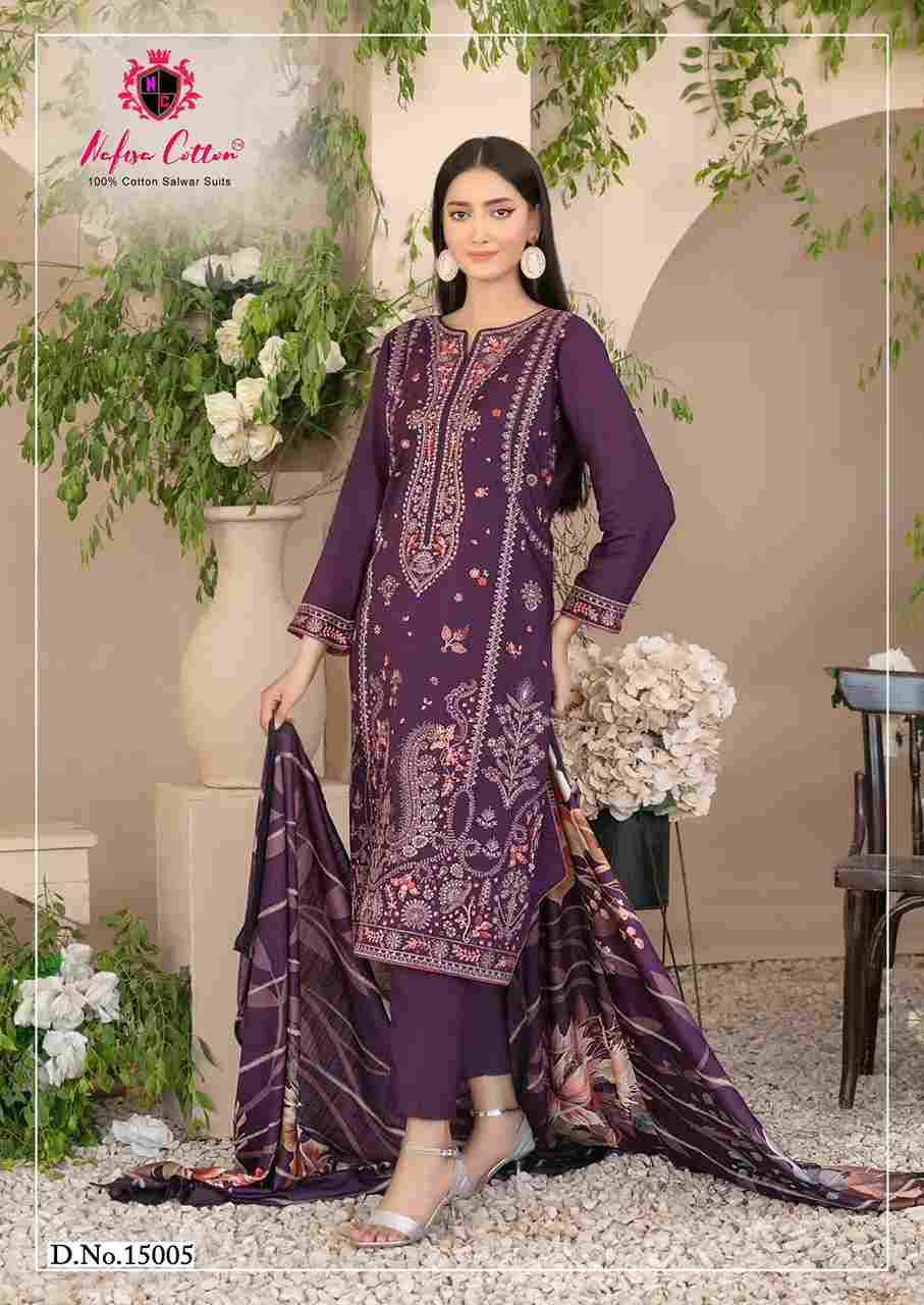 Sahil Vol-15 By Nafisa Cotton 15001 To 15006 Series Designer Festive Suits Beautiful Stylish Fancy Colorful Party Wear & Occasional Wear Pure Cotton Dresses At Wholesale Price