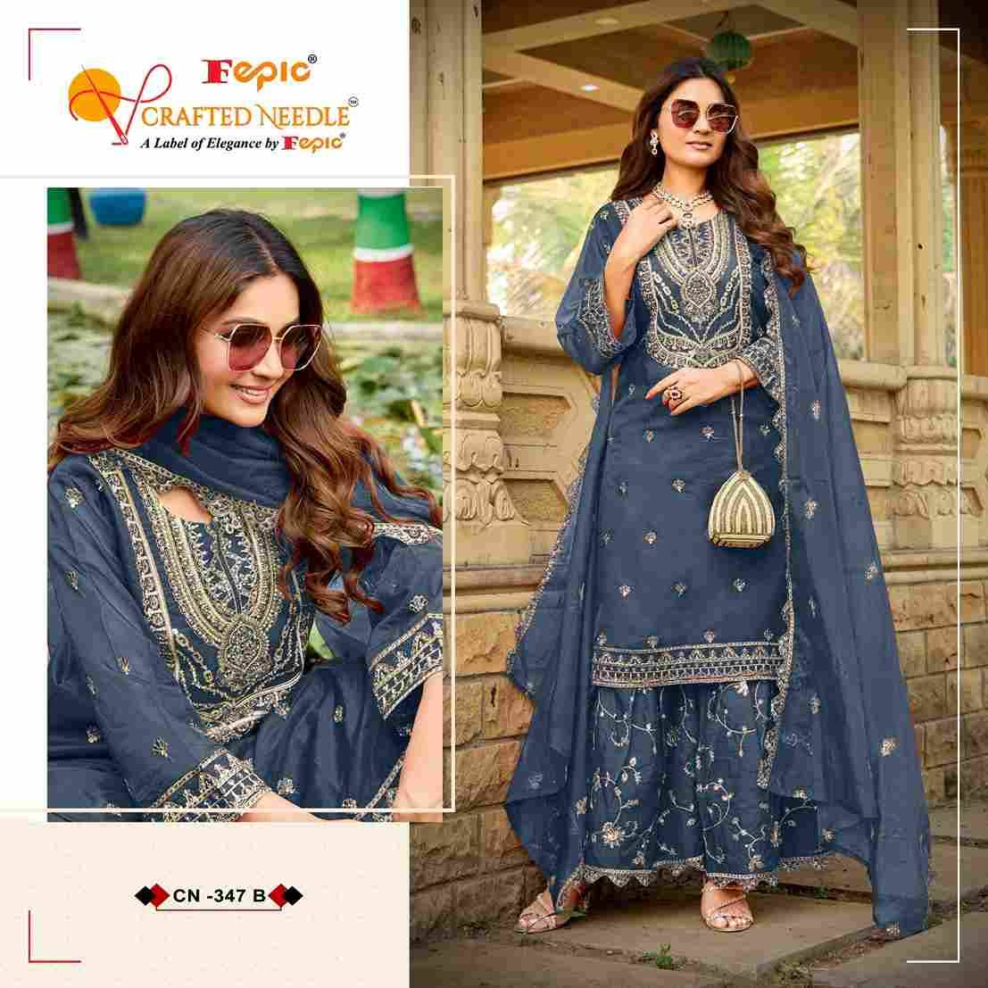 Fepic 347 Colours By Fepic 347-A To 347-C Series Beautiful Pakistani Suits Colorful Stylish Fancy Casual Wear & Ethnic Wear Organza Embroidered Dresses At Wholesale Price