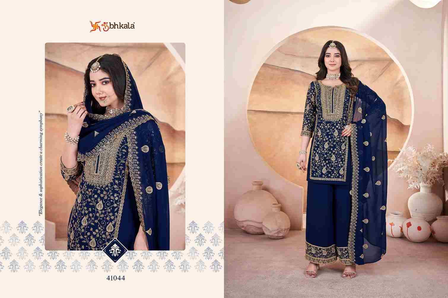 Gulzaar By Shubhkala 41041 To 41044 Series Beautiful Festive Suits Stylish Fancy Colorful Casual Wear & Ethnic Wear Georgette Dresses At Wholesale Price