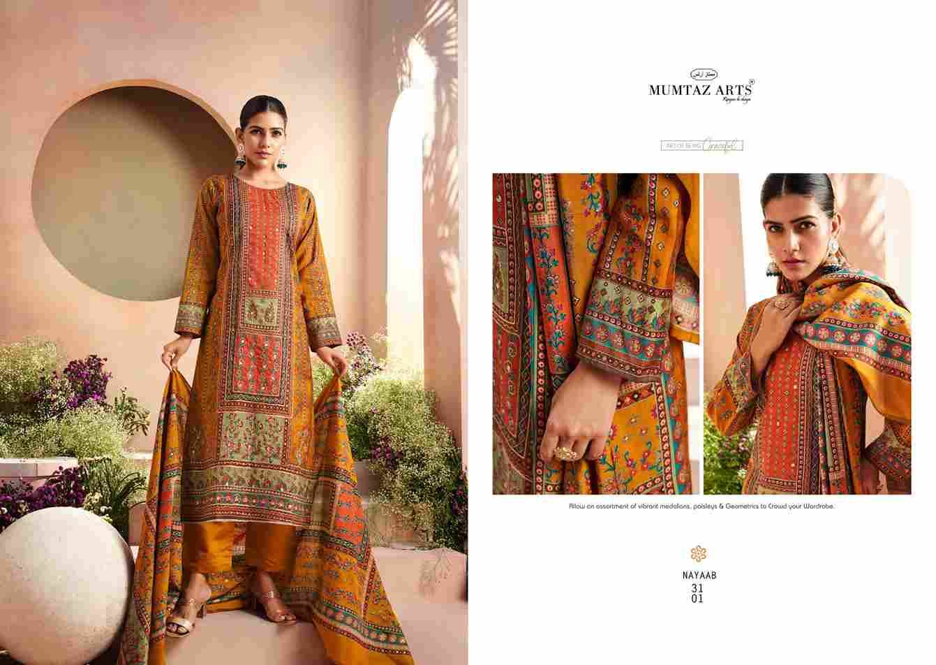 Nayaab Vol-4 By Mumtaz Arts 3101 To 3106 Series Beautiful Festive Suits Colorful Stylish Fancy Casual Wear & Ethnic Wear Viscose Muslin Print Dresses At Wholesale Price