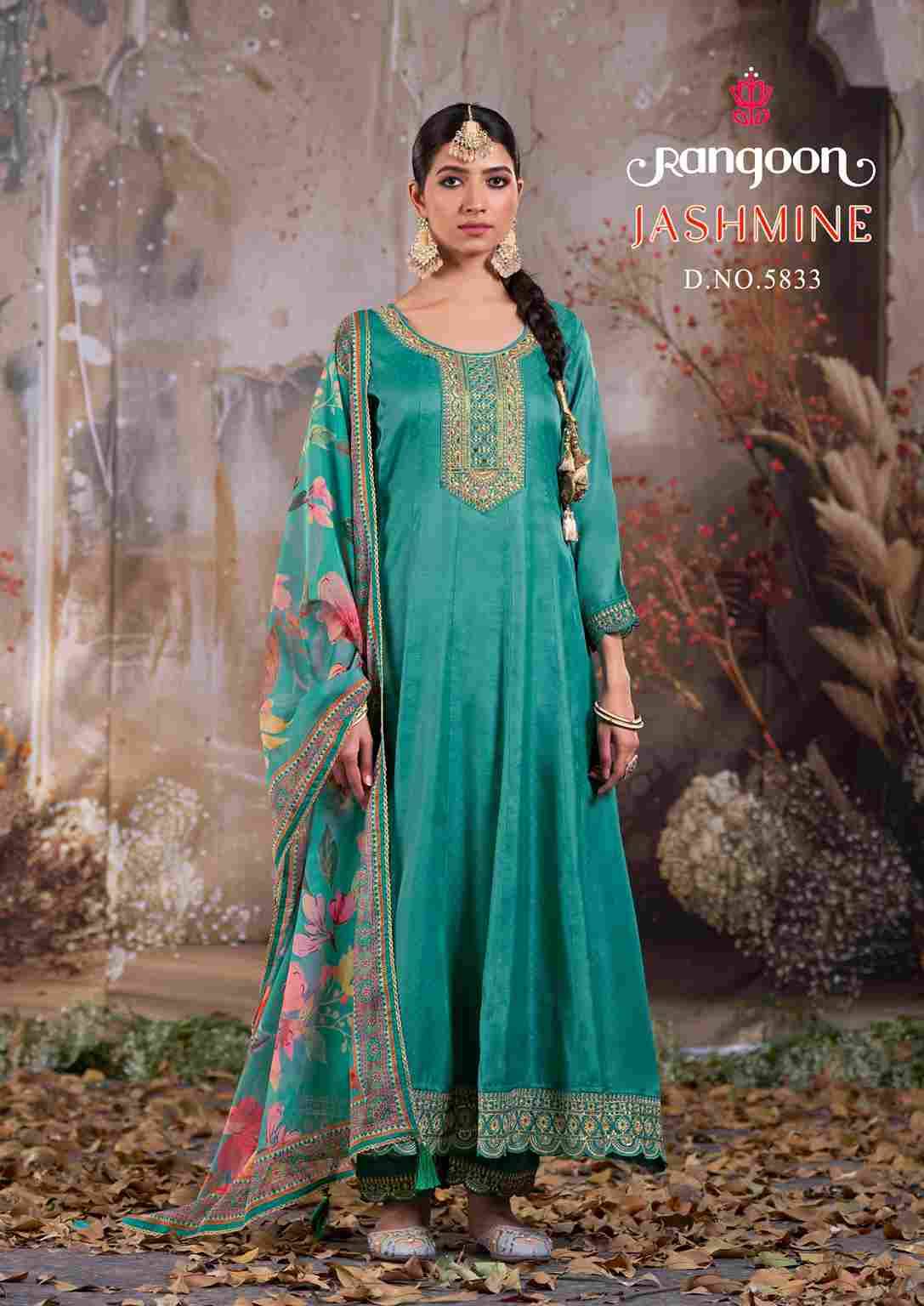 Jashmine By Rangoon 5831 To 5834 Series Beautiful Stylish Festive Suits Fancy Colorful Casual Wear & Ethnic Wear & Ready To Wear Silk Dresses At Wholesale Price