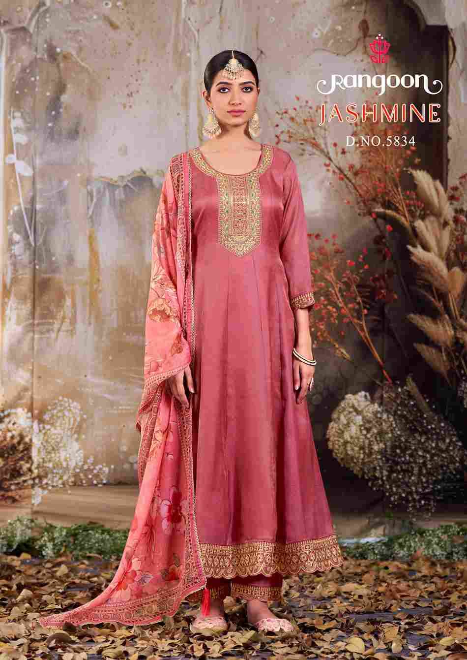 Jashmine By Rangoon 5831 To 5834 Series Beautiful Stylish Festive Suits Fancy Colorful Casual Wear & Ethnic Wear & Ready To Wear Silk Dresses At Wholesale Price