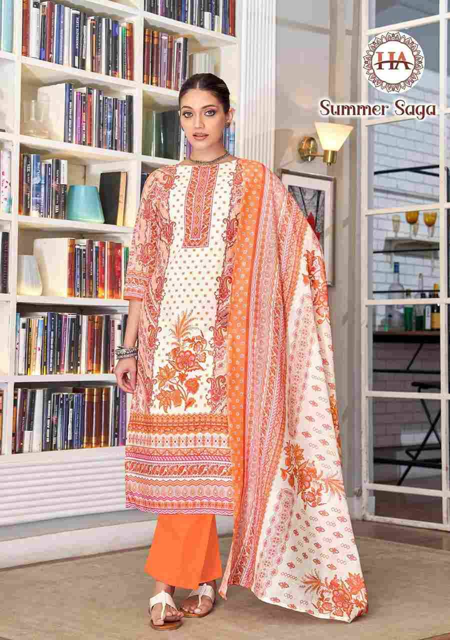 Summer Saga By Harshit Fashion Hub 1780-001 To 1780-008 Series Beautiful Festive Suits Stylish Fancy Colorful Casual Wear & Ethnic Wear Pure Cotton Dresses At Wholesale Price