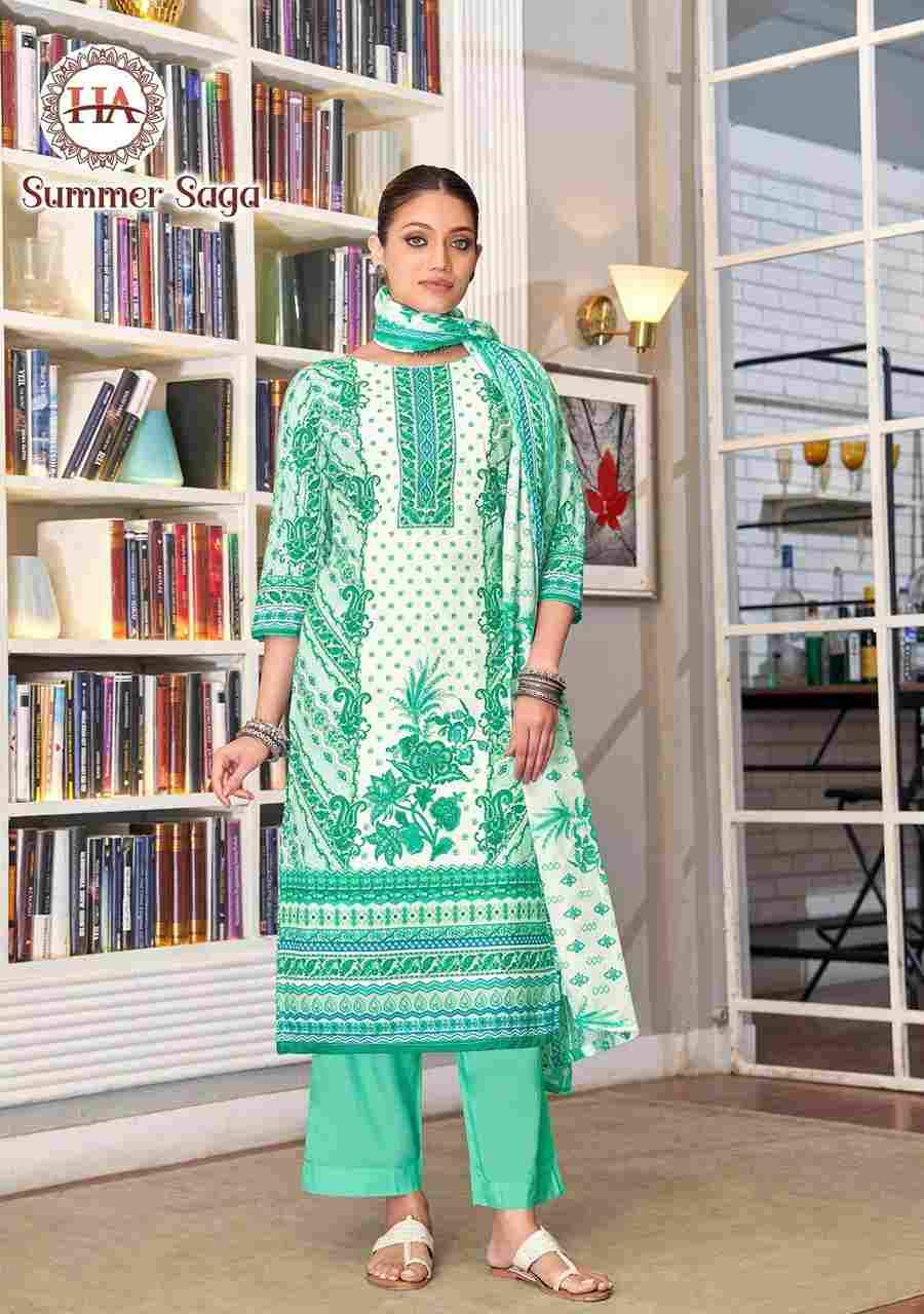 Summer Saga By Harshit Fashion Hub 1780-001 To 1780-008 Series Beautiful Festive Suits Stylish Fancy Colorful Casual Wear & Ethnic Wear Pure Cotton Dresses At Wholesale Price