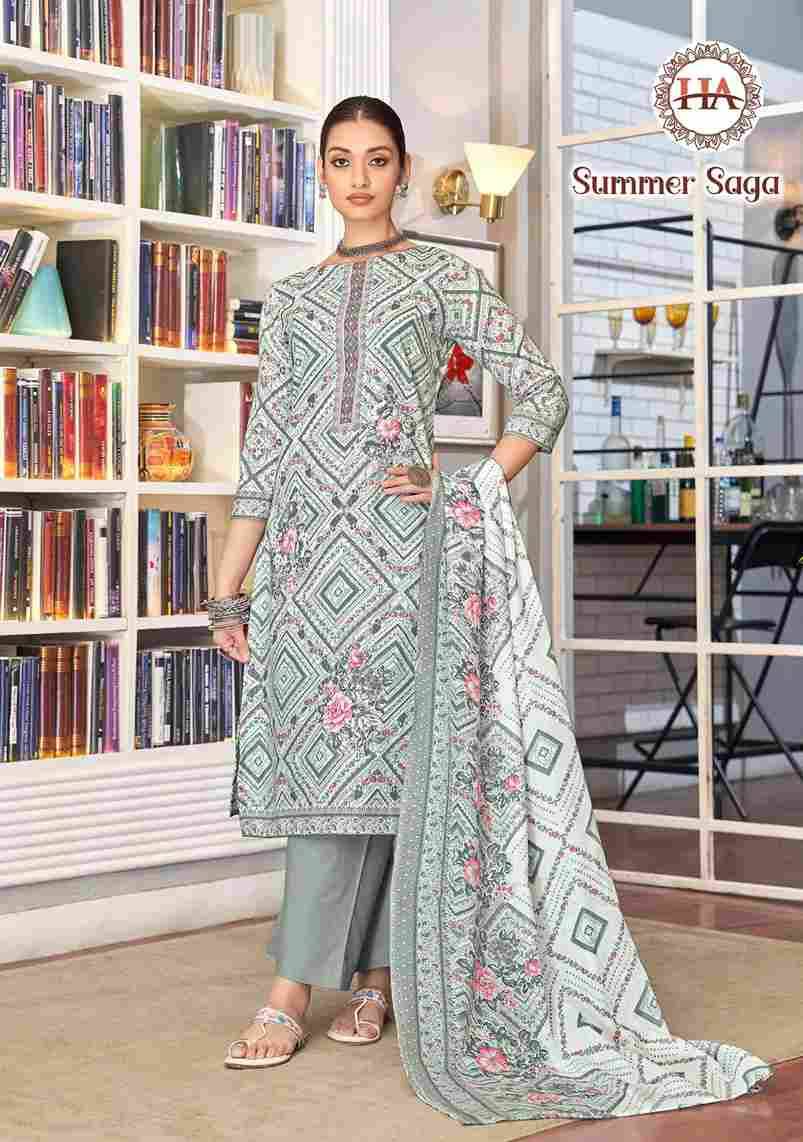 Summer Saga By Harshit Fashion Hub 1780-001 To 1780-008 Series Beautiful Festive Suits Stylish Fancy Colorful Casual Wear & Ethnic Wear Pure Cotton Dresses At Wholesale Price