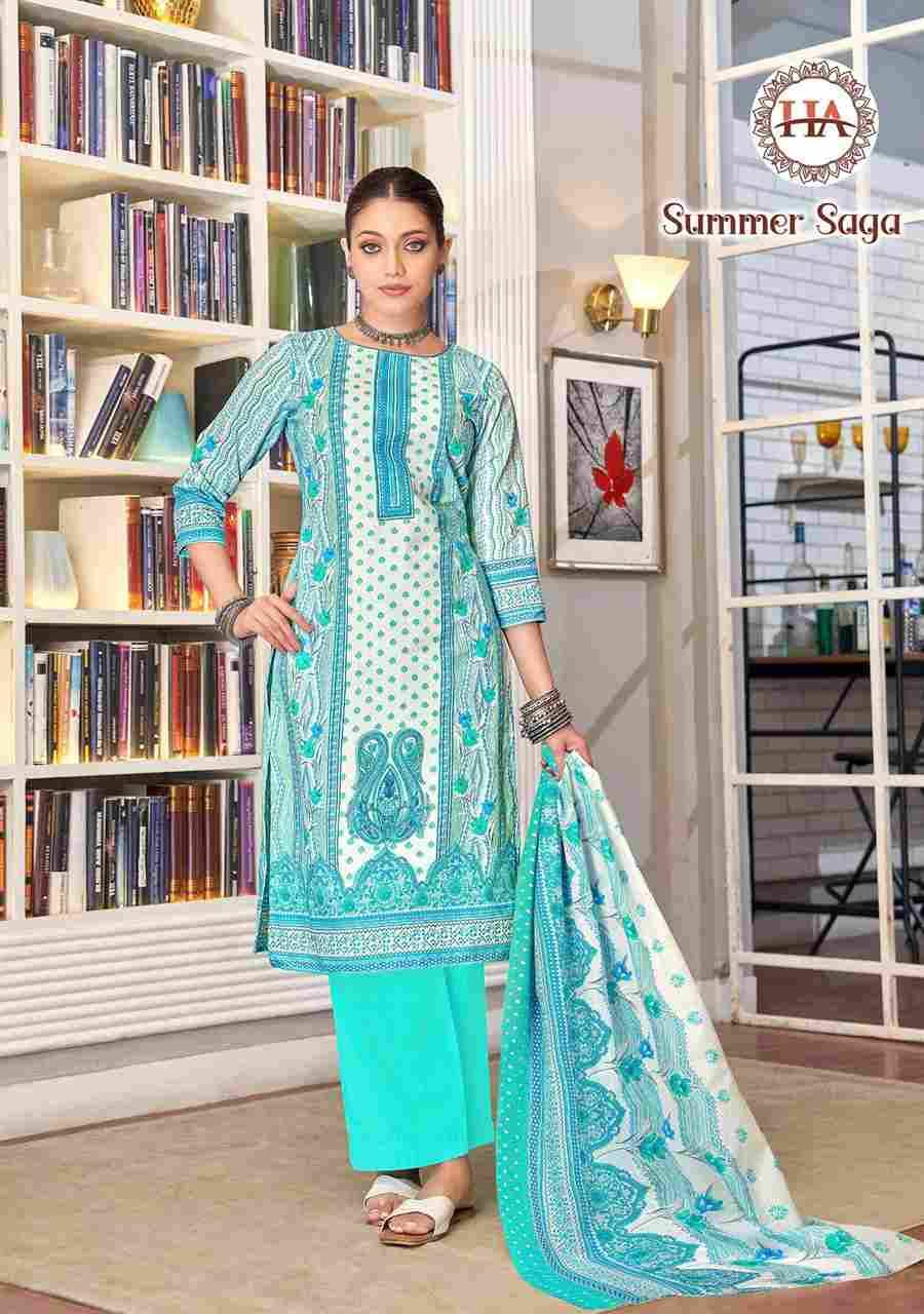 Summer Saga By Harshit Fashion Hub 1780-001 To 1780-008 Series Beautiful Festive Suits Stylish Fancy Colorful Casual Wear & Ethnic Wear Pure Cotton Dresses At Wholesale Price