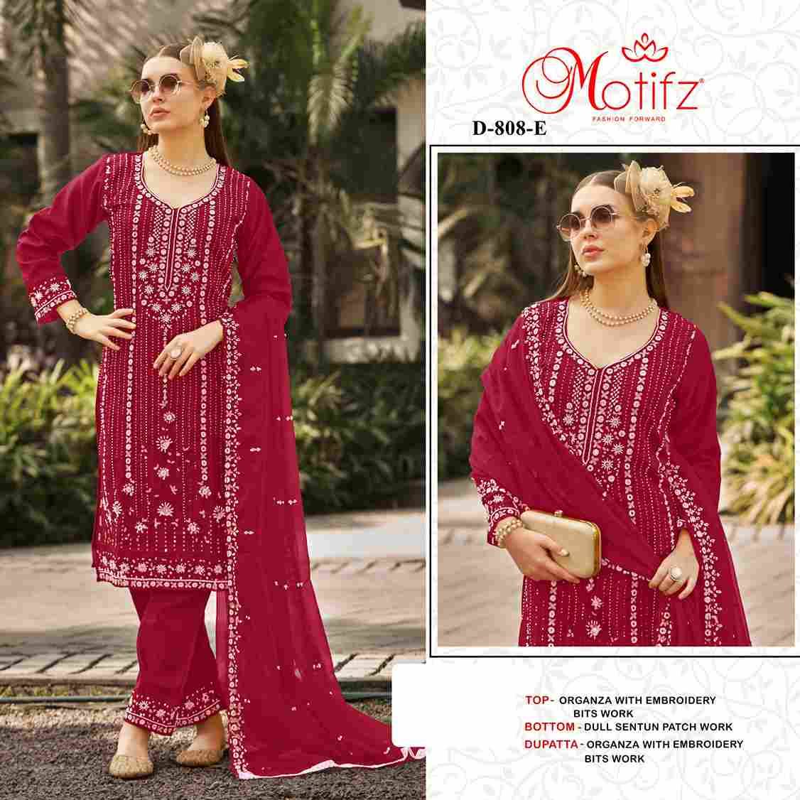 Motifz Hit Design 808 Colours Vol-2 By Motifz 808-E To 808-H Series Beautiful Pakistani Suits Colorful Stylish Fancy Casual Wear & Ethnic Wear Organza Dresses At Wholesale Price