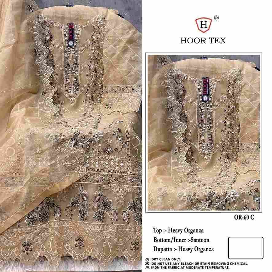 Hoor Tex Hit Design OR-60 Colours By Hoor Tex OR-60-A To OR-60-D Series Beautiful Pakistani Suits Stylish Colorful Fancy Casual Wear & Ethnic Wear Heavy Organza Embroidered Dresses At Wholesale Price