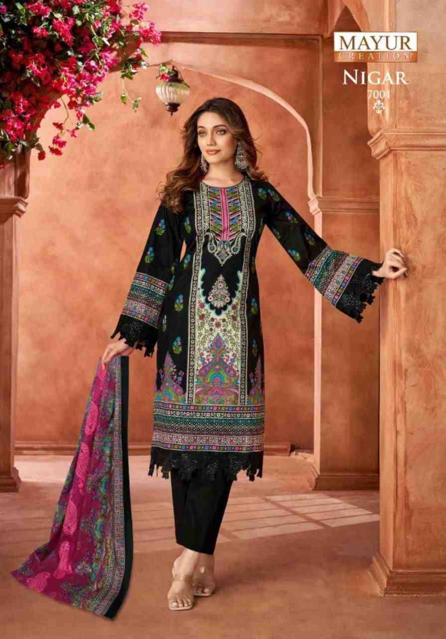 Nigar Vol-7 By Mayur Creation 7001 To 7008 Series Beautiful Festive Suits Stylish Fancy Colorful Casual Wear & Ethnic Wear Heavy Cotton Print Dresses At Wholesale Price