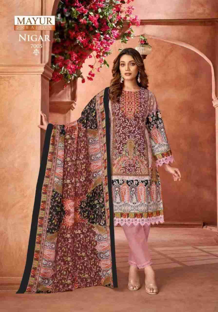 Nigar Vol-7 By Mayur Creation 7001 To 7008 Series Beautiful Festive Suits Stylish Fancy Colorful Casual Wear & Ethnic Wear Heavy Cotton Print Dresses At Wholesale Price