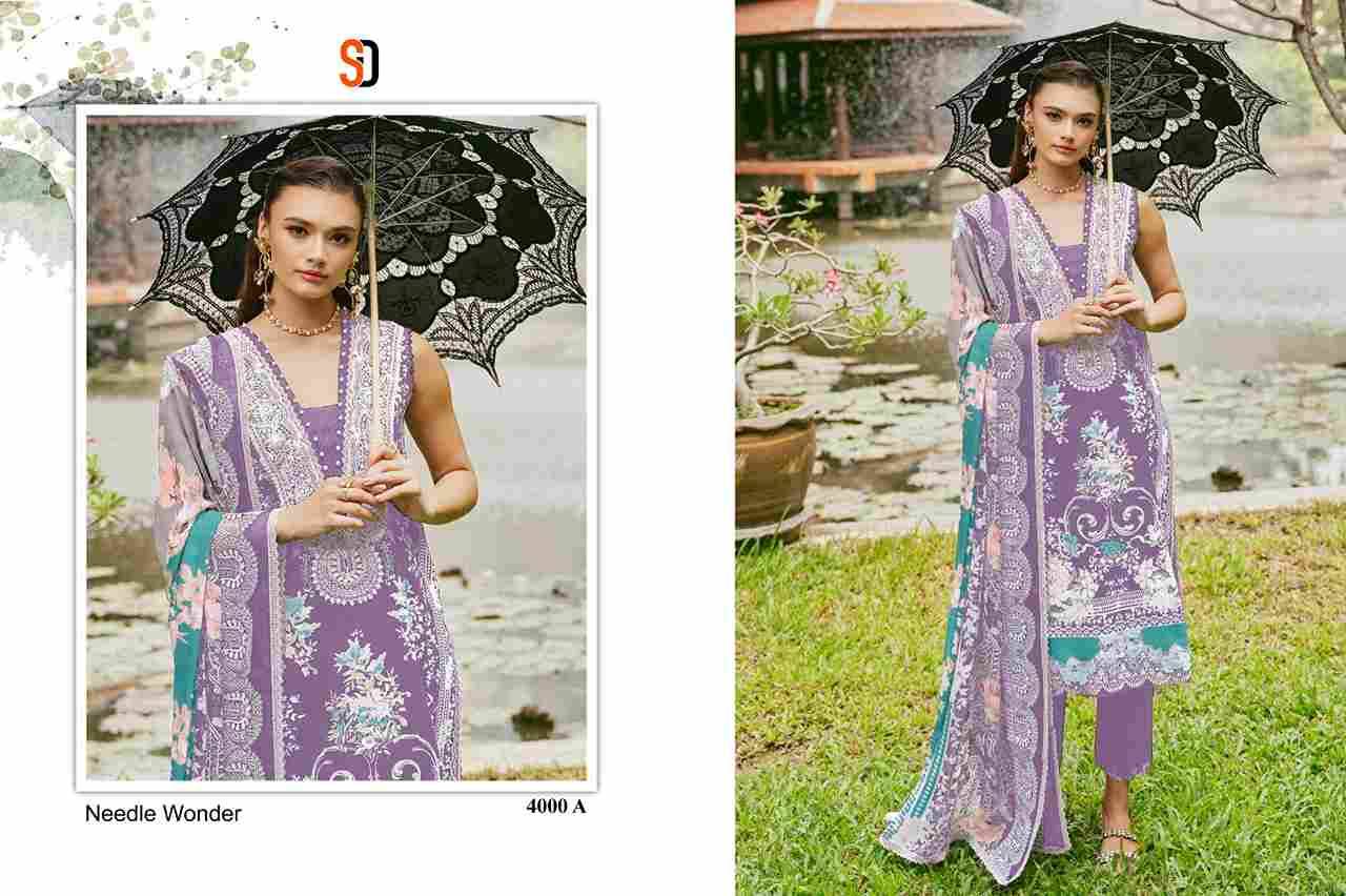 Needle Wonder Vol-4 By Shraddha Designer 4000-A To 4000-D Series Beautiful Pakistani Suits Colorful Stylish Fancy Casual Wear & Ethnic Wear Pure Cotton Embroidered Dresses At Wholesale Price