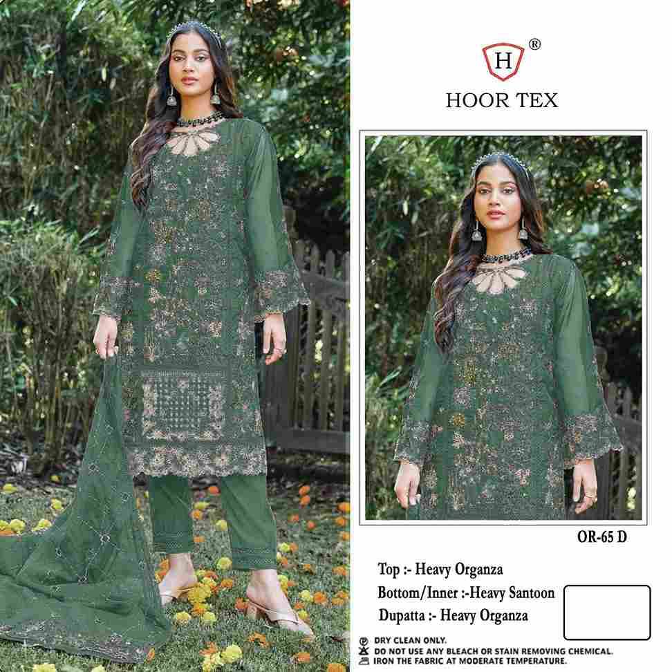 Hoor Tex Hit Design OR-65 Colours By Hoor Tex OR-65-A To OR-65-D Series Beautiful Pakistani Suits Stylish Colorful Fancy Casual Wear & Ethnic Wear Heavy Organza Embroidered Dresses At Wholesale Price